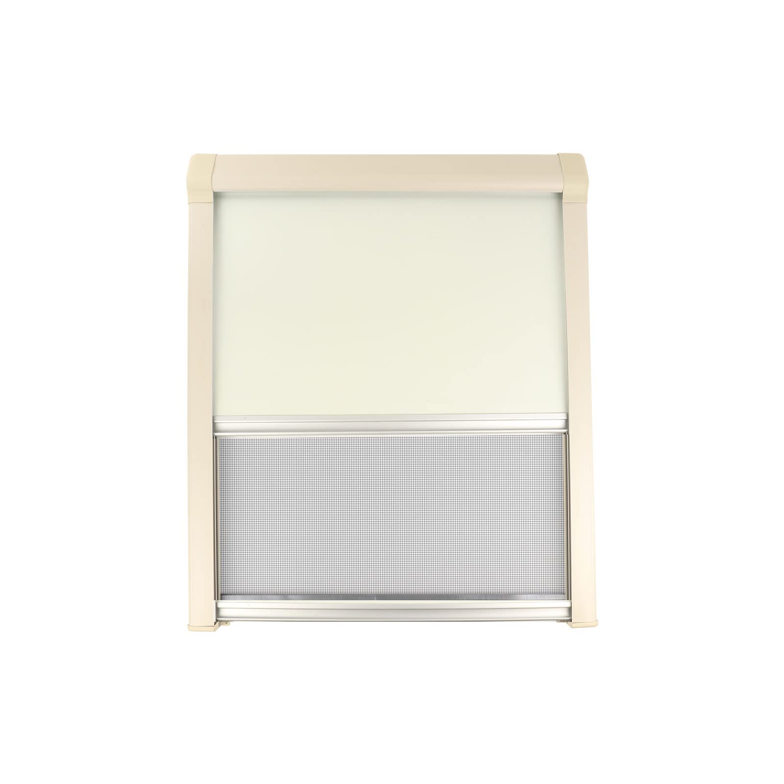 Verdunklungsrollo Kassettenrollo - versch. Größen - Ivory oder Grau Insektenschutz Verdunklung rahmenlose Fenster Wohnwagen Wohnmobil Camping (Ivory, 50 x 65 cm) von wamovo