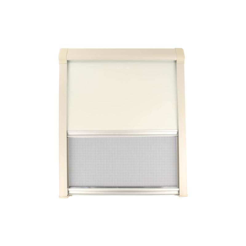 Verdunklungsrollo Kassettenrollo - versch. Größen - Ivory oder Grau Insektenschutz Verdunklung rahmenlose Fenster Wohnwagen Wohnmobil Camping (Ivory, 50 x 65 cm) von wamovo