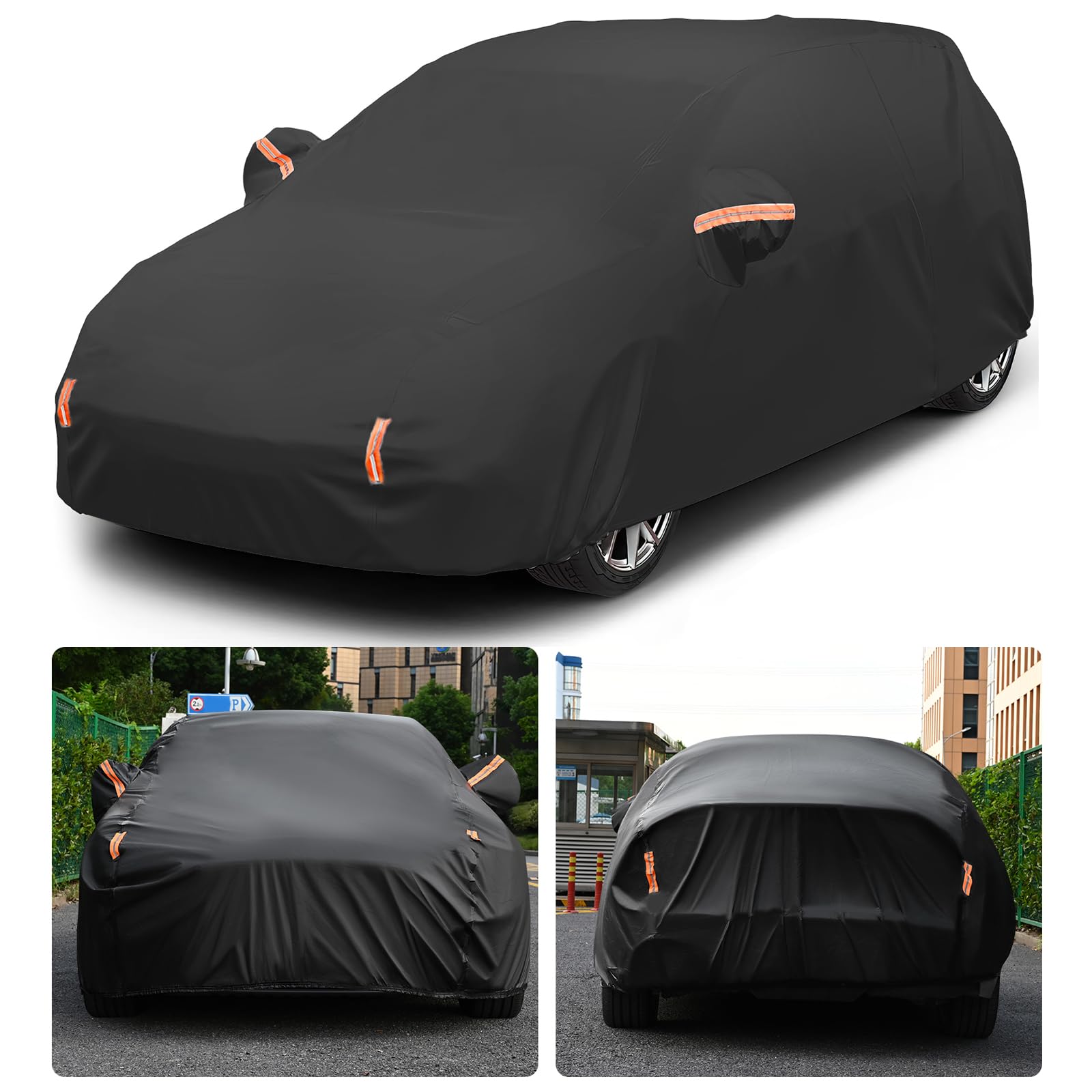 WAWOFUN Auto Abdeckplane Wasserdicht Autoplane Autoabdeckung, Staubdicht Kratzfest UV-Schutz Autoabdeckung mit Baumwollfutter, Autogarage Abdeckplane für Limousine 420 bis 450 cm Schwarz WAWOFUN Auto Abdeckplane Wasserdicht Autoplane Autoabdeckung, Staubdicht Kratzfest UV-Schutz Autoabdeckung mit Baumwollfutter, Autogarage Abdeckplane für Limousine 420 bis 450 cm Schwarz von wawofun