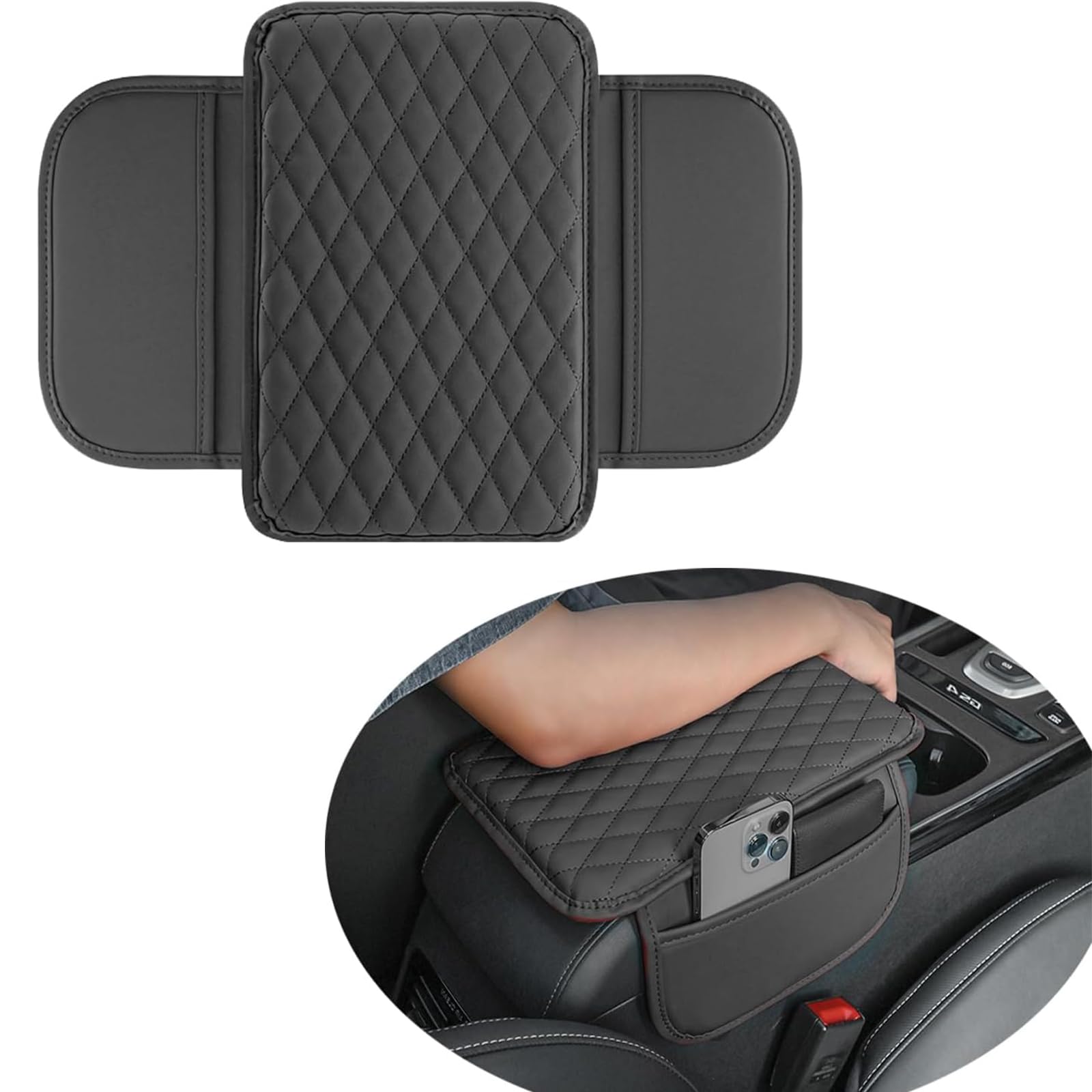 Sponge Car Armlehnen Polster, Armrest Protector Car with 2 Car Seat Organiser, Centre Armrest Cushion, Universal Car Accessories Interior, for Most Vehicles, SUV, Trucks, Schwamm Auto Sponge Car Armlehnen Polster, Armrest Protector Car with 2 Car Seat Organiser, Centre Armrest Cushion, Universal Car Accessories Interior, for Most Vehicles, SUV, Trucks, Schwamm Auto von weiclianhp