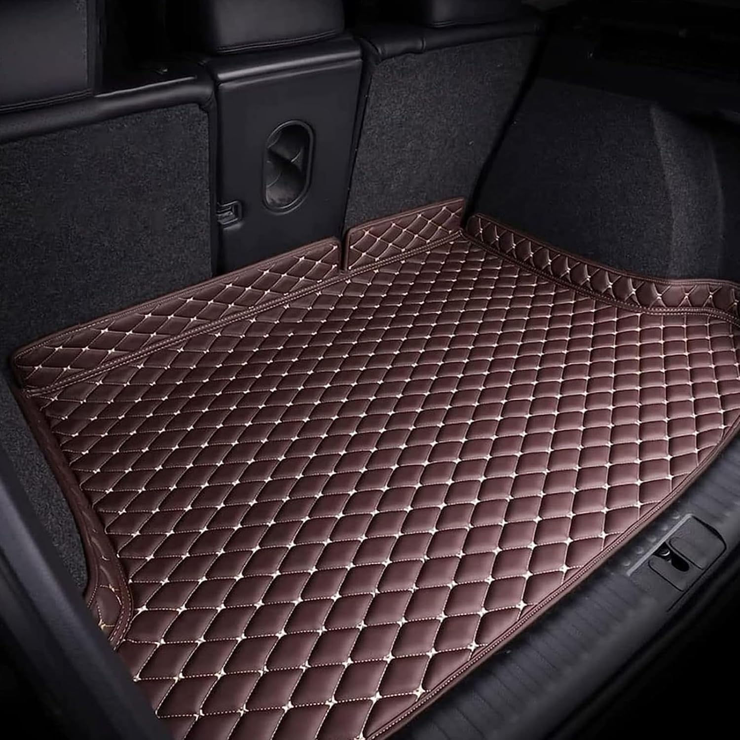 Kofferraummatte für Ford Explorer 2020-2023-Modelle,rutschfeste Konstruktion Perfekte Passform Alle(D/Coffee,normal) von whpqjmt