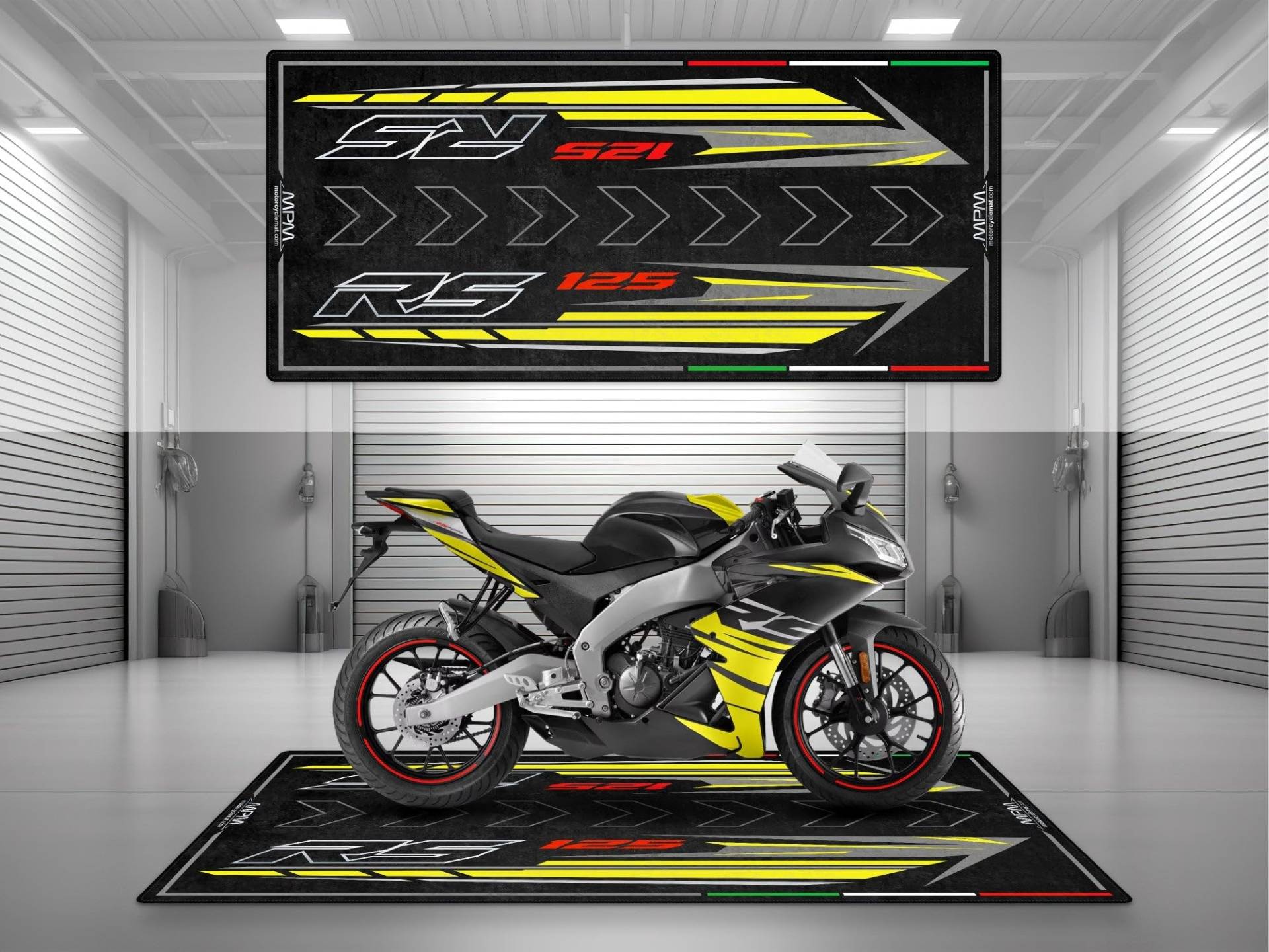 wibeart MPM Motorradmatte für Aprilia RS 125 - MM4159 | Cyanidgelb - Größe 2: 102 x 47/260 x 120 cm wibeart MPM Motorradmatte für Aprilia RS 125 - MM4159 | Cyanidgelb - Größe 2: 102 x 47/260 x 120 cm von wibeart