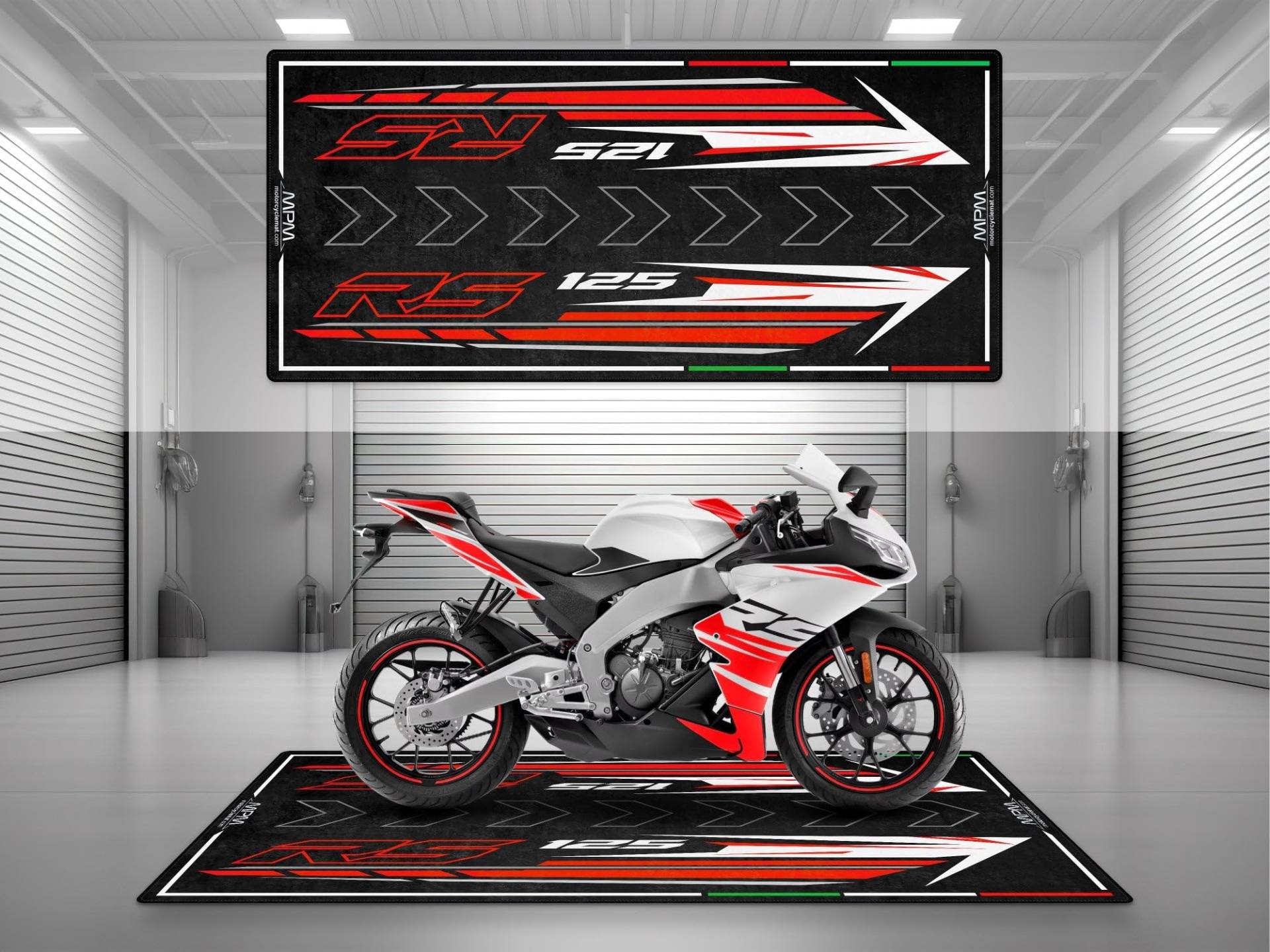 wibeart MPM Motorradmatte für Aprilia RS 125 - MM4159 | Königsnatter Weiß - Größe 2: 102 x 47/260 x 120 cm wibeart MPM Motorradmatte für Aprilia RS 125 - MM4159 | Königsnatter Weiß - Größe 2: 102 x 47/260 x 120 cm von wibeart