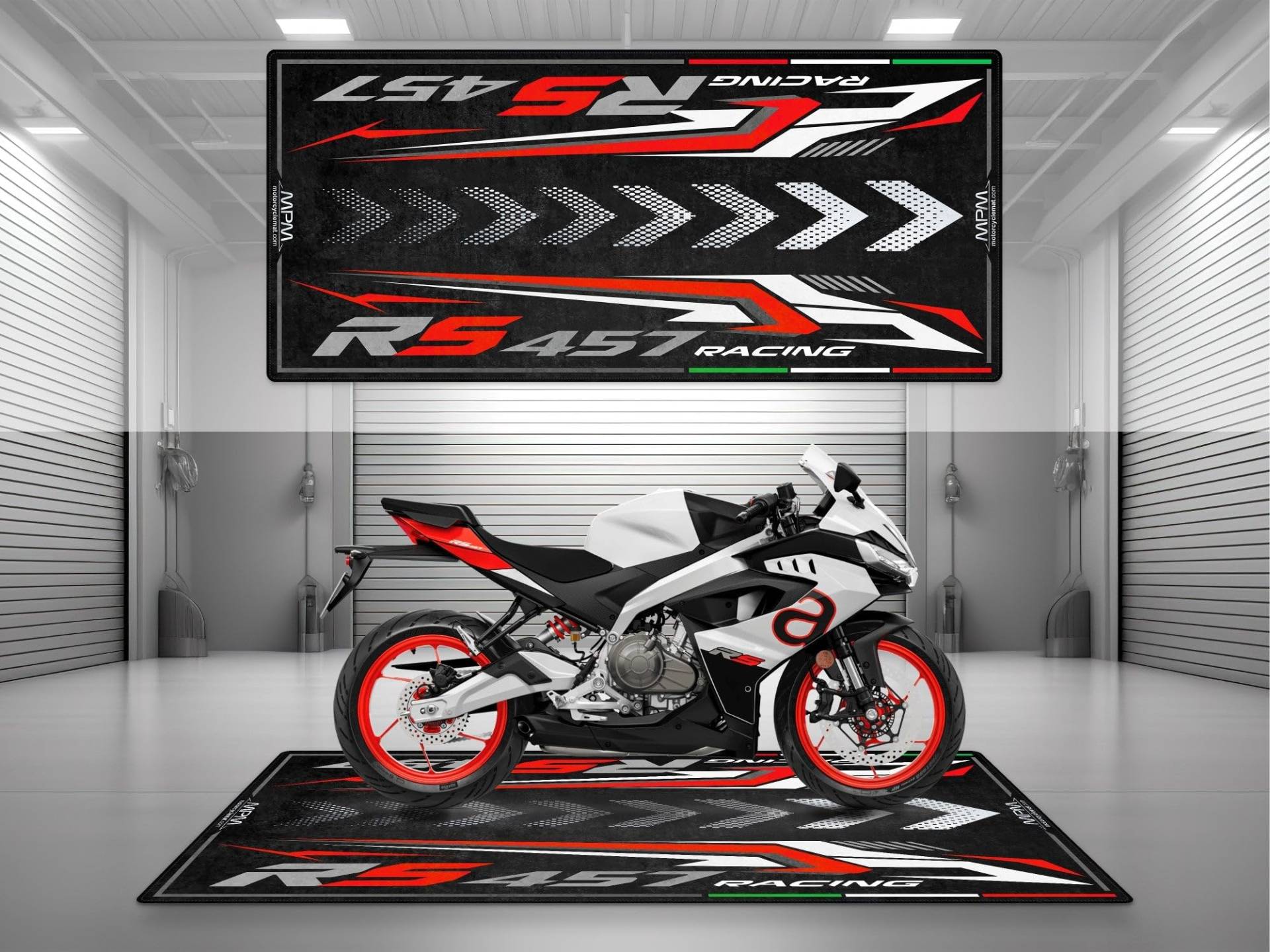 wibeart MPM Motorradmatte für Aprilia RS 457 - MM4157 | Opaleszierendes Licht - Größe 2: 102 x 47/260 x 120 cm wibeart MPM Motorradmatte für Aprilia RS 457 - MM4157 | Opaleszierendes Licht - Größe 2: 102 x 47/260 x 120 cm von wibeart