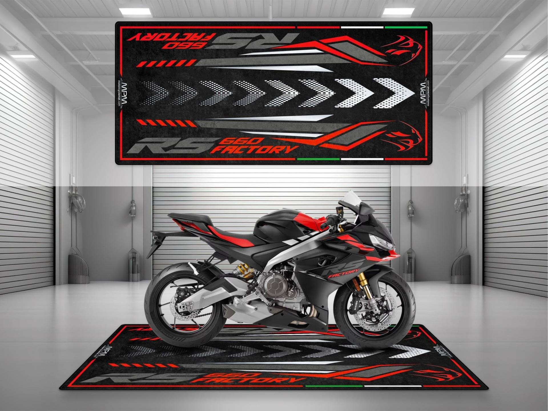 wibeart MPM Motorradmatte für Aprilia RS 660 Factory - MM4155 | Dunkle Banshee - Größe 2: 102 x 47/260 x 120 cm wibeart MPM Motorradmatte für Aprilia RS 660 Factory - MM4155 | Dunkle Banshee - Größe 2: 102 x 47/260 x 120 cm von wibeart