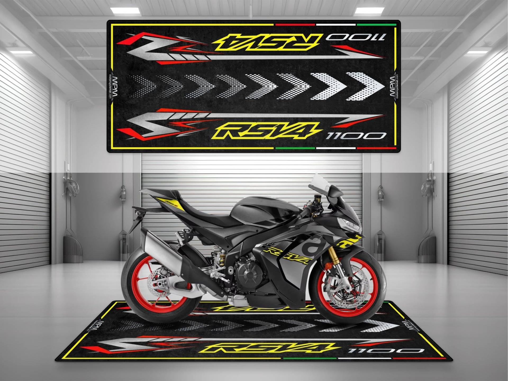 wibeart MPM Motorradmatte für Aprilia RSV4 1100 - MM4150 | Giftgelb - Größe 2: 102 x 47/260 x 120 cm wibeart MPM Motorradmatte für Aprilia RSV4 1100 - MM4150 | Giftgelb - Größe 2: 102 x 47/260 x 120 cm von wibeart