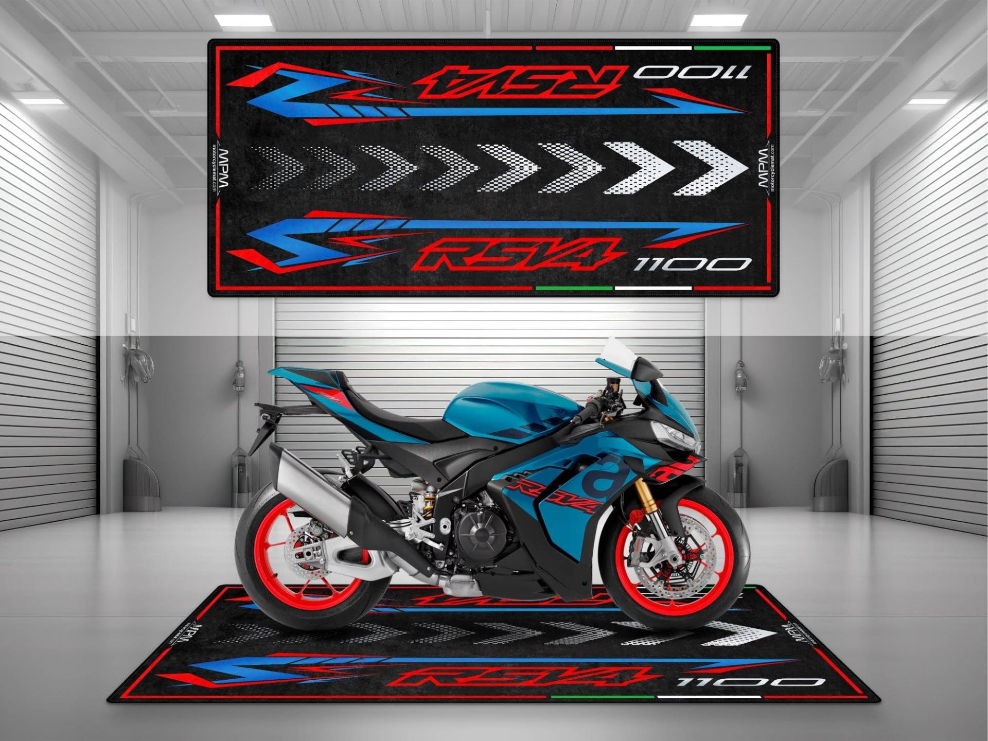 wibeart MPM Motorradmatte für Aprilia RSV4 1100 - MM4150 | Stingray Blau - Größe 2: 102 x 47/260 x 120 cm wibeart MPM Motorradmatte für Aprilia RSV4 1100 - MM4150 | Stingray Blau - Größe 2: 102 x 47/260 x 120 cm von wibeart