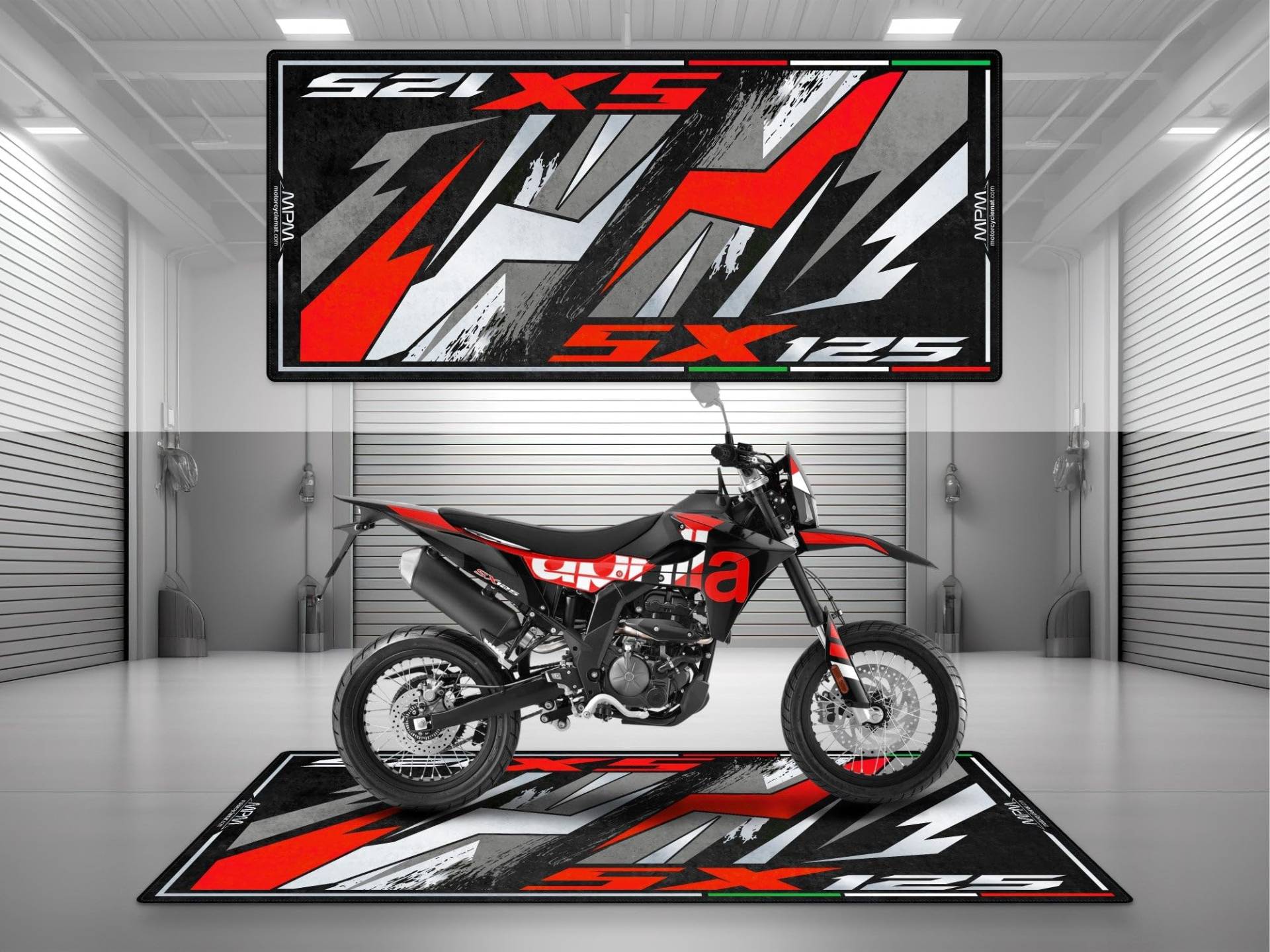 wibeart MPM Motorradmatte für Aprilia SX 125 - MM4161 | Varanus Schwarz - Größe 2: 102 x 47/260 x 120 cm wibeart MPM Motorradmatte für Aprilia SX 125 - MM4161 | Varanus Schwarz - Größe 2: 102 x 47/260 x 120 cm von wibeart