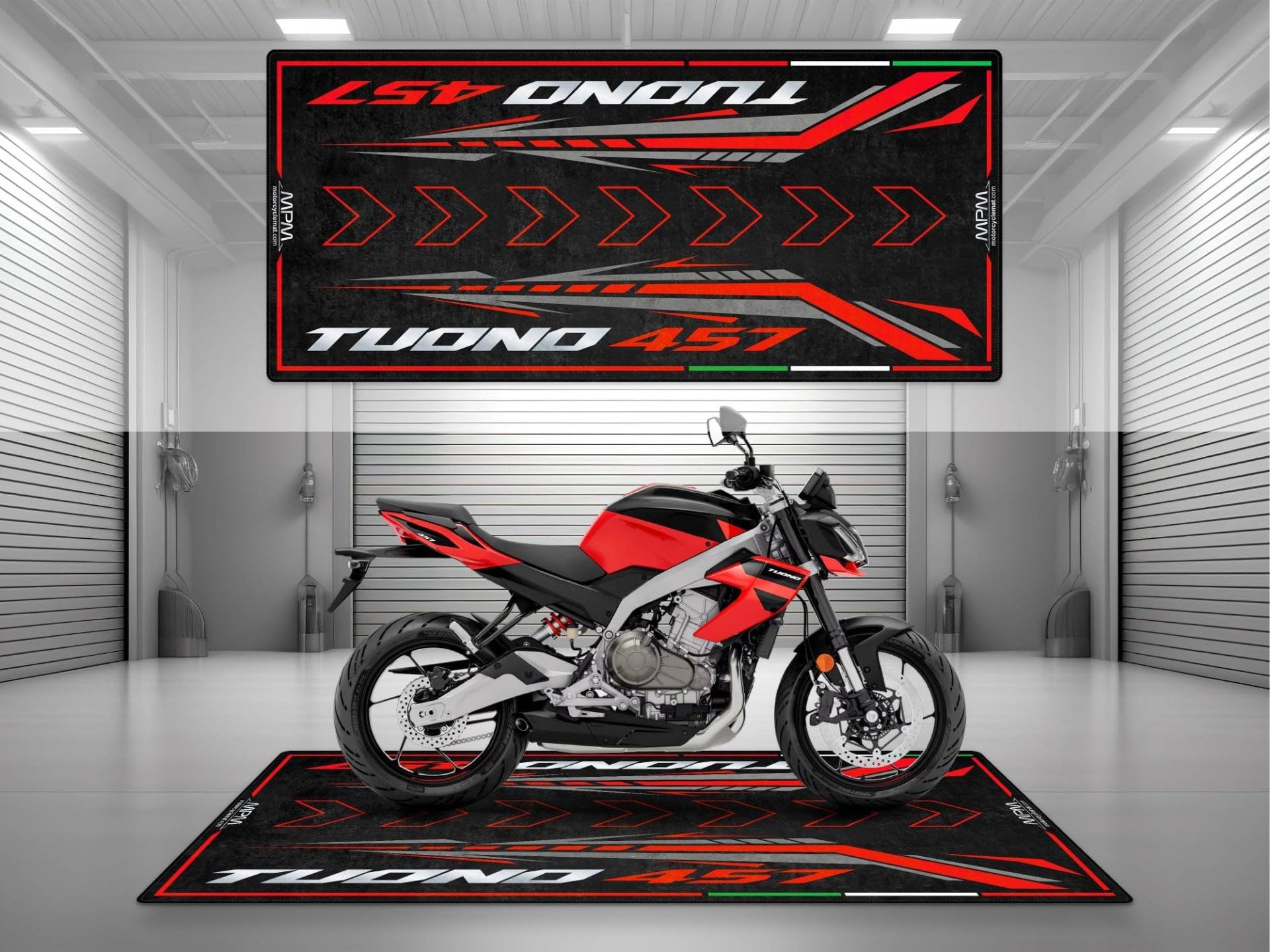 wibeart MPM Motorradmatte für Aprilia Tuono 457 - MM4158 | Piranha Red - Größe 2: 102 x 47/260 x 120 cm wibeart MPM Motorradmatte für Aprilia Tuono 457 - MM4158 | Piranha Red - Größe 2: 102 x 47/260 x 120 cm von wibeart