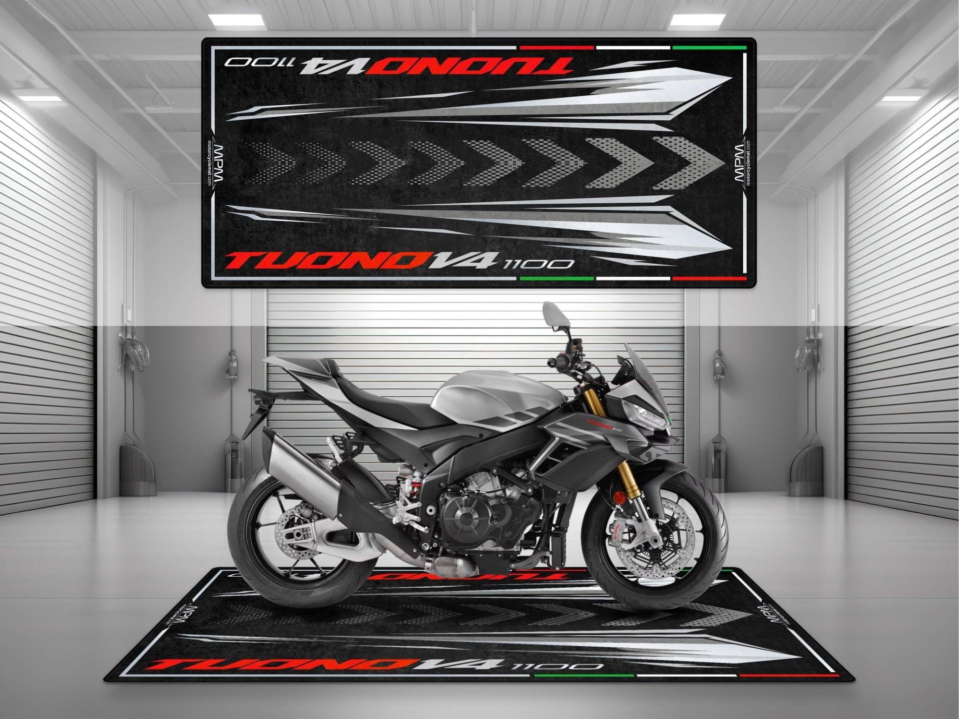 wibeart MPM Motorradmatte für Aprilia Tuono V4 1100 – MM4152 | Haigrau - Größe 2: 102 x 47/260 x 120 cm wibeart MPM Motorradmatte für Aprilia Tuono V4 1100 – MM4152 | Haigrau - Größe 2: 102 x 47/260 x 120 cm von wibeart