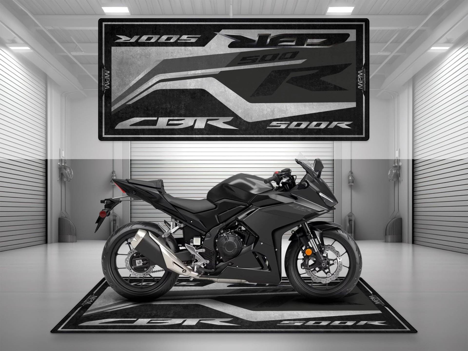 wibeart MPM Motorradmatte für CBR500R, waschbar, rutschfest, öl- und wasserabweisend, Parkmatte für Garage, Ausstellungsraum, Werkstatt | Mattschwarz Metallic - Größe 2: 102 x 47/260 x 120 cm wibeart MPM Motorradmatte für CBR500R, waschbar, rutschfest, öl- und wasserabweisend, Parkmatte für Garage, Ausstellungsraum, Werkstatt | Mattschwarz Metallic - Größe 2: 102 x 47/260 x 120 cm von wibeart