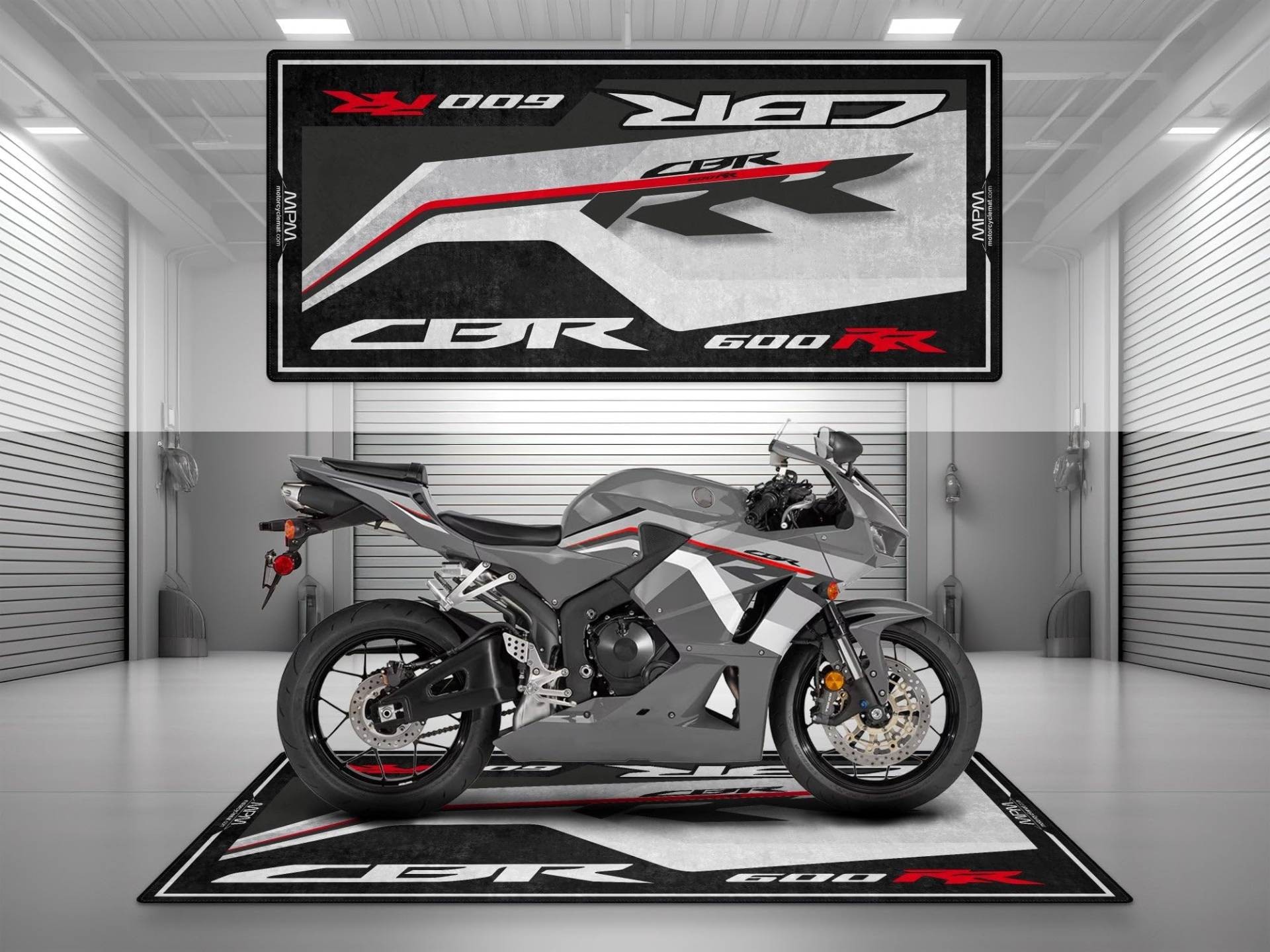 wibeart MPM Motorradmatte für CBR600 – waschbare, rutschfeste, öl- und wasserfeste Parkmatte für Garage, Ausstellungsraum und Werkstatt | Tiefes Perlgrau - Größe 2: 102 x 47/260 x 120 cm wibeart MPM Motorradmatte für CBR600 – waschbare, rutschfeste, öl- und wasserfeste Parkmatte für Garage, Ausstellungsraum und Werkstatt | Tiefes Perlgrau - Größe 2: 102 x 47/260 x 120 cm von wibeart