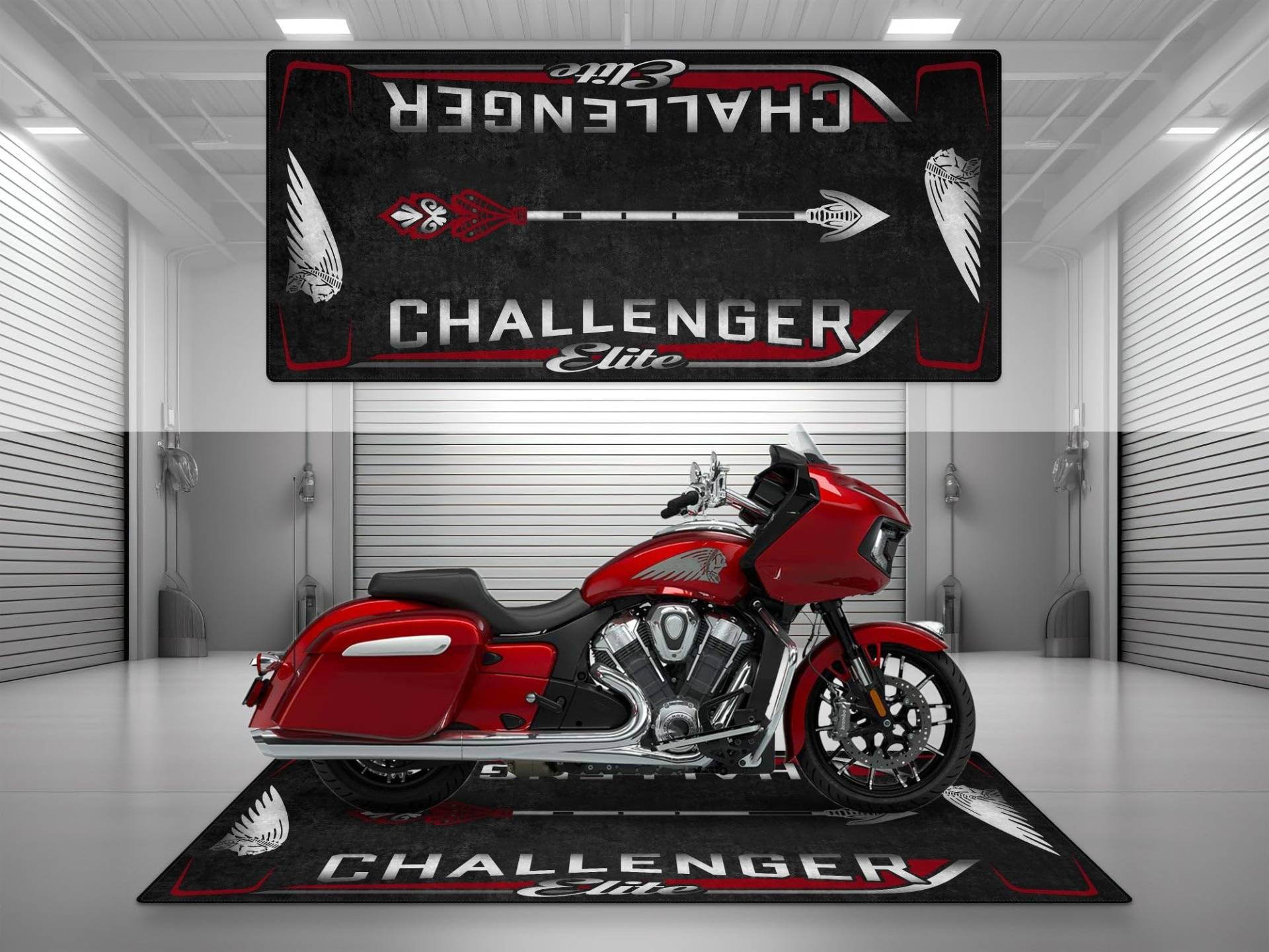 wibeart MPM Motorradmatte für Challenger Elite, waschbar, rutschfest, öl- und wasserabweisend, Parkmatte für Garage, Ausstellungsraum, Werkstatt | Rot - Größe 2: 102 x 47/260 x 120 cm wibeart MPM Motorradmatte für Challenger Elite, waschbar, rutschfest, öl- und wasserabweisend, Parkmatte für Garage, Ausstellungsraum, Werkstatt | Rot - Größe 2: 102 x 47/260 x 120 cm von wibeart