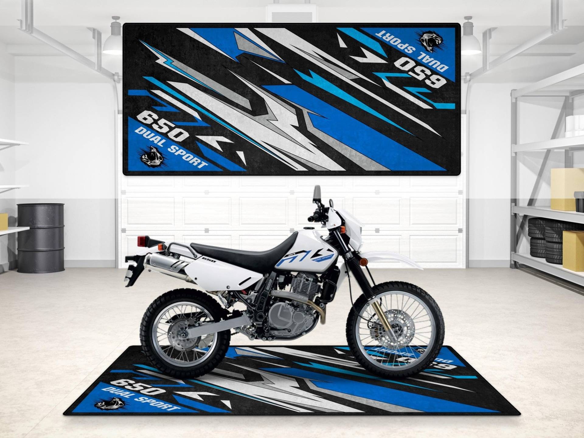 wibeart MPM Motorradmatte für DR650S, waschbar, rutschfest, öl- und wasserabweisend, Parkmatte für Garage, Ausstellungsraum, Werkst | Solides Spezialweiß Nr. 2 - Größe 2: 102 x 47/260 x 120 cm wibeart MPM Motorradmatte für DR650S, waschbar, rutschfest, öl- und wasserabweisend, Parkmatte für Garage, Ausstellungsraum, Werkst | Solides Spezialweiß Nr. 2 - Größe 2: 102 x 47/260 x 120 cm von wibeart