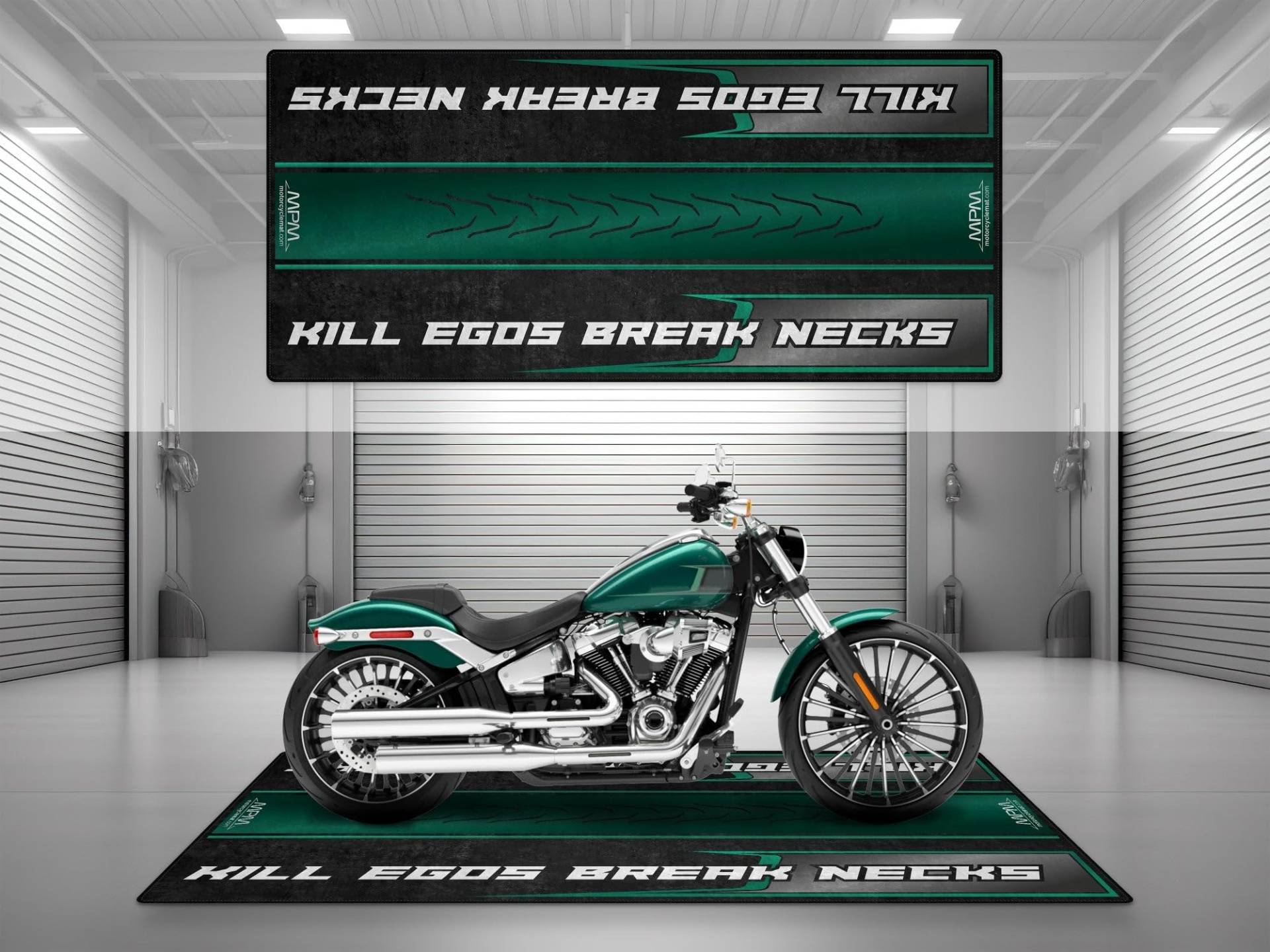wibeart MPM Motorradmatte für Kill Egos Break Necks, waschbar, rutschfest, öl- und wasserabweisend, Parkmatte für Garage, Ausstellungsraum, Werksta | Alpengrün - Größe 2: 102 x 47/260 x 120 cm wibeart MPM Motorradmatte für Kill Egos Break Necks, waschbar, rutschfest, öl- und wasserabweisend, Parkmatte für Garage, Ausstellungsraum, Werksta | Alpengrün - Größe 2: 102 x 47/260 x 120 cm von wibeart