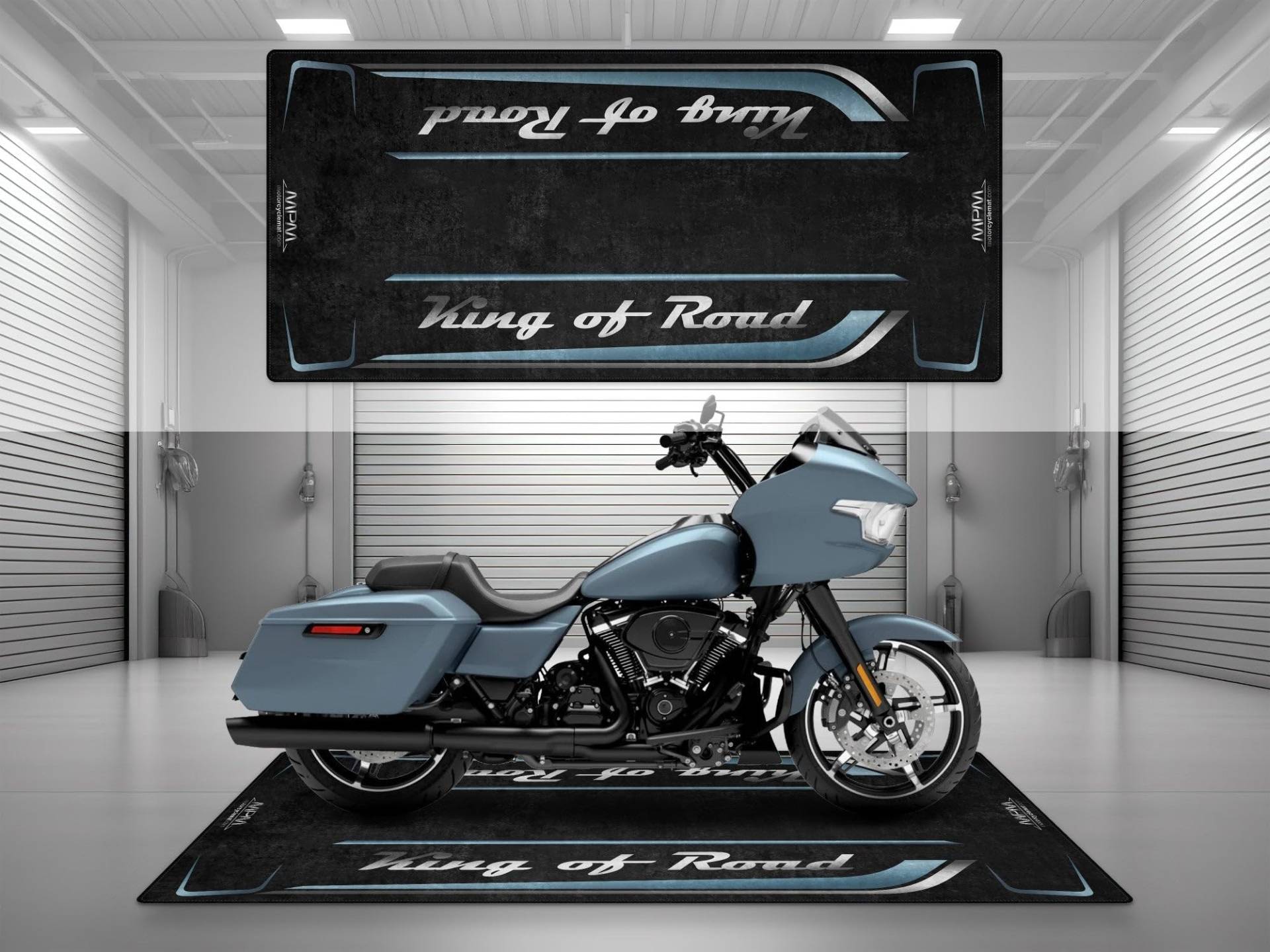 wibeart MPM Motorradmatte für King of Road, waschbar, rutschfest, öl- und wasserabweisend, Parkmatte für Garage, Ausstellungsraum, Werksta | Haifischhaut Blau - Größe 2 : 102 x 47/260 x 120 cm wibeart MPM Motorradmatte für King of Road, waschbar, rutschfest, öl- und wasserabweisend, Parkmatte für Garage, Ausstellungsraum, Werksta | Haifischhaut Blau - Größe 2 : 102 x 47/260 x 120 cm von wibeart