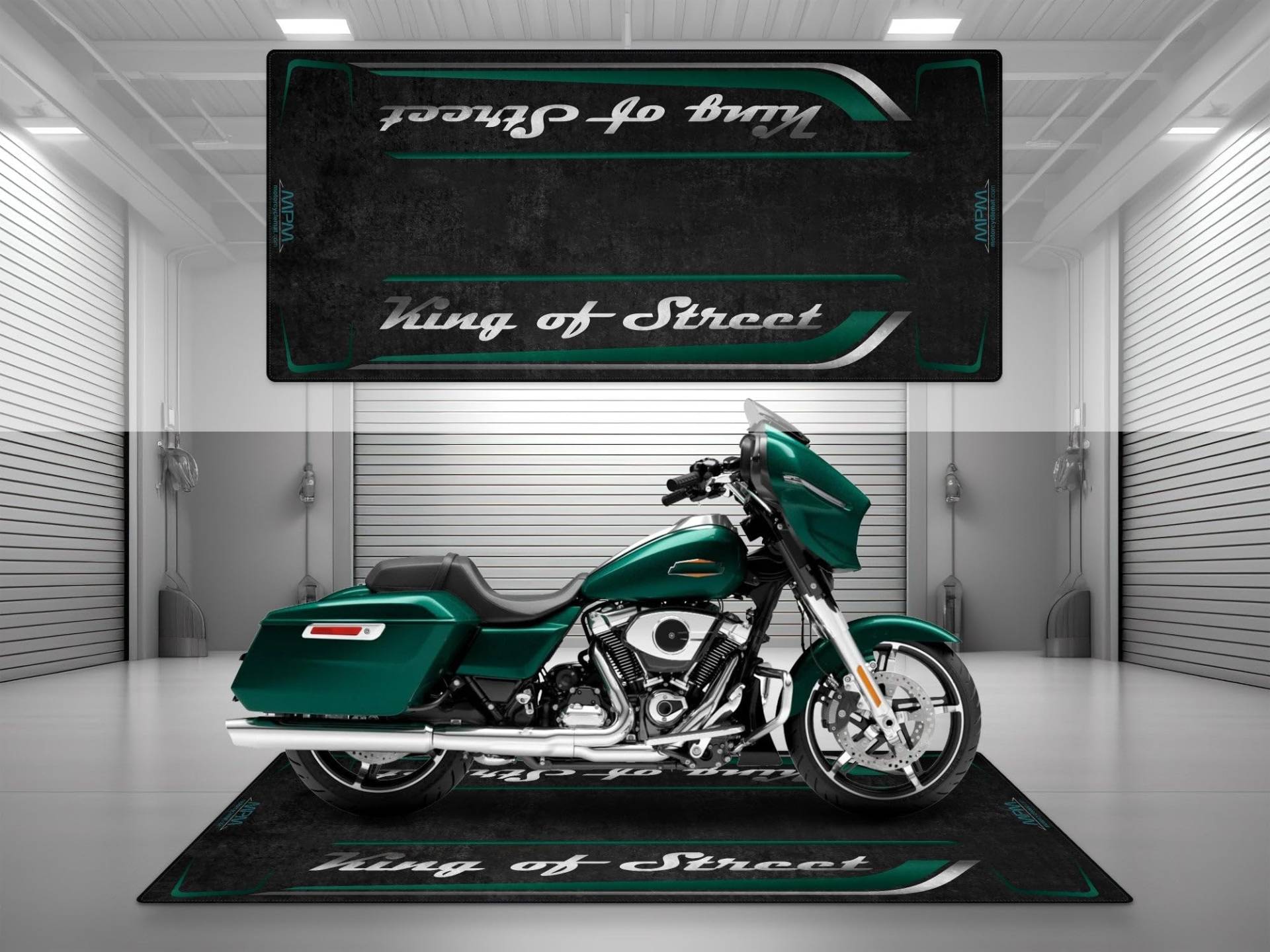 wibeart MPM Motorradmatte für King of Street, waschbar, rutschfest, öl- und wasserabweisend, Parkmatte für Garage, Ausstellungsraum, Werkstatt | Alpengrün - Größe 2: 102 x 47/260 x 120 cm wibeart MPM Motorradmatte für King of Street, waschbar, rutschfest, öl- und wasserabweisend, Parkmatte für Garage, Ausstellungsraum, Werkstatt | Alpengrün - Größe 2: 102 x 47/260 x 120 cm von wibeart