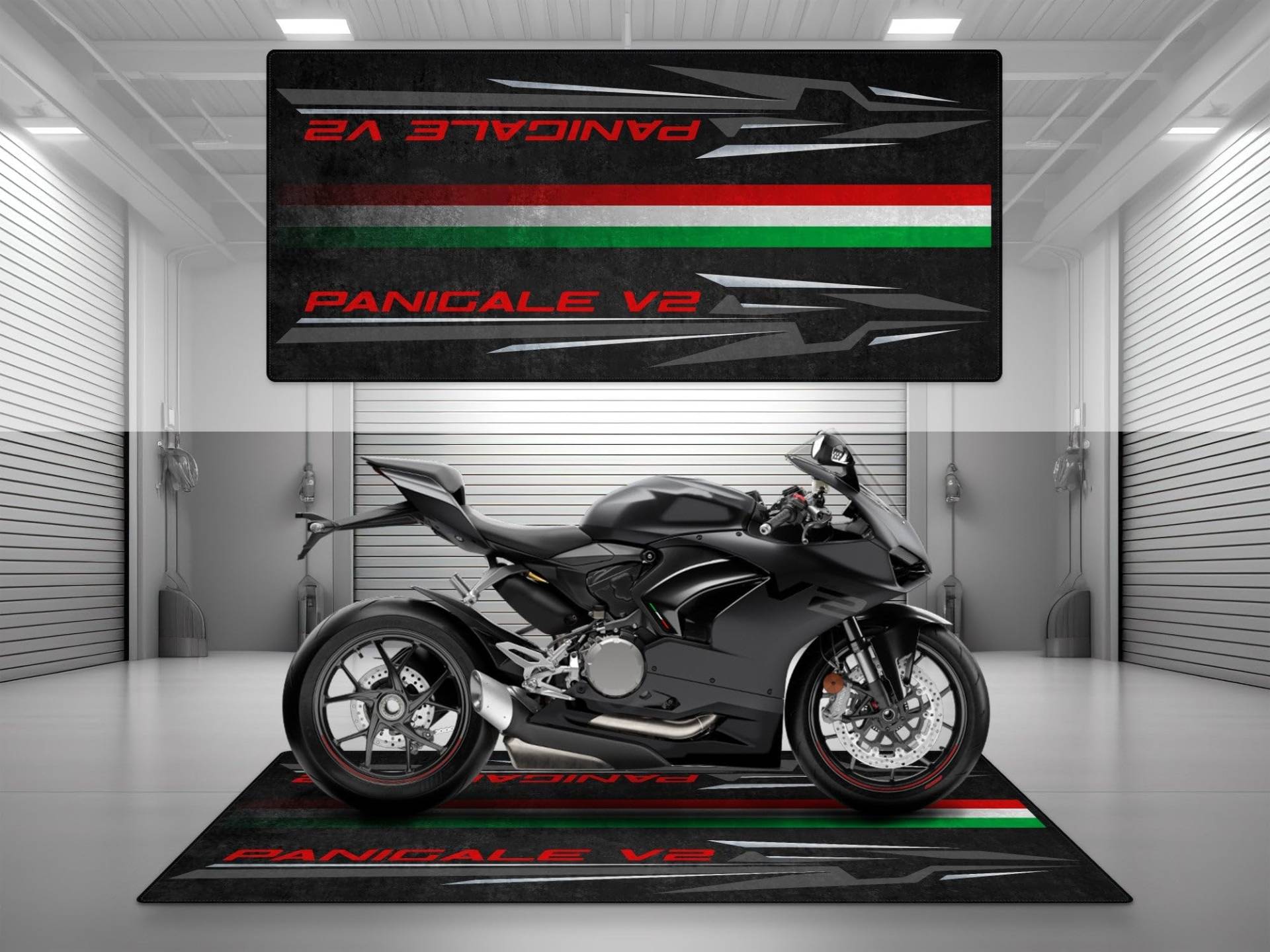 wibeart MPM Motorradmatte für Panigale V2, waschbar, rutschfest, öl- und wasserabweisend, Parkmatte für Garage, Ausstellungsraum, Werksta | Schwarz auf Schwarz - Größe 2: 102 x 47/260 x 120 cm wibeart MPM Motorradmatte für Panigale V2, waschbar, rutschfest, öl- und wasserabweisend, Parkmatte für Garage, Ausstellungsraum, Werksta | Schwarz auf Schwarz - Größe 2: 102 x 47/260 x 120 cm von wibeart