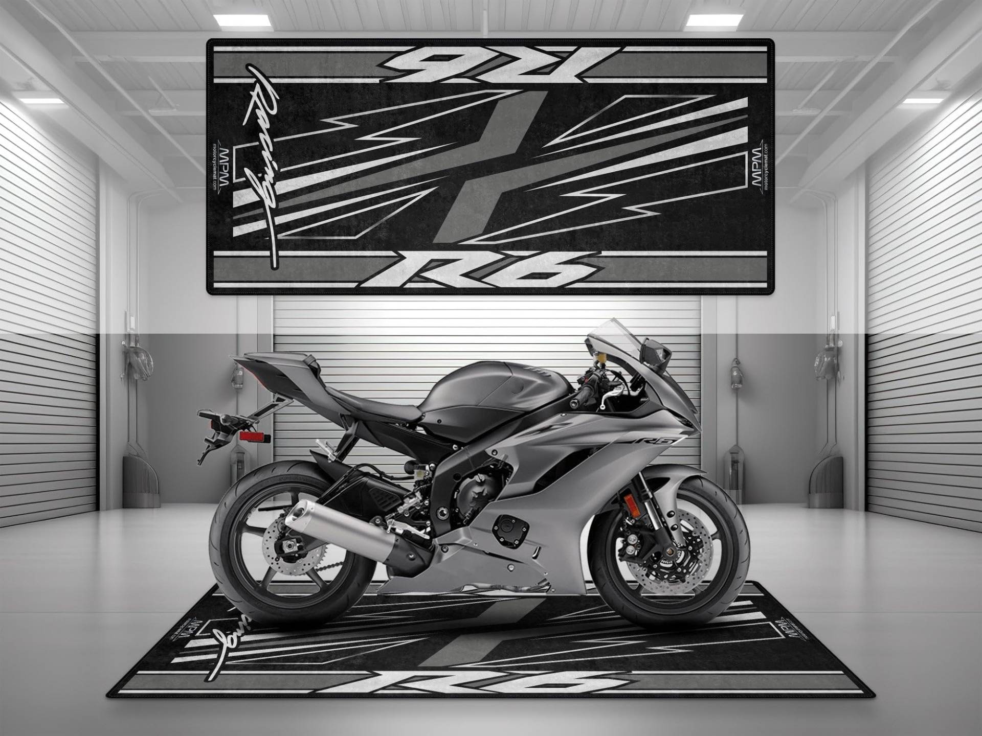 wibeart MPM Motorradmatte für R6, waschbar, rutschfest, öl- und wasserabweisend, Parkmatte für Garage, Ausstellungsraum, Werkstatt | Schwarz - Größe 2: 102 x 47/260 x 120 cm wibeart MPM Motorradmatte für R6, waschbar, rutschfest, öl- und wasserabweisend, Parkmatte für Garage, Ausstellungsraum, Werkstatt | Schwarz - Größe 2: 102 x 47/260 x 120 cm von wibeart