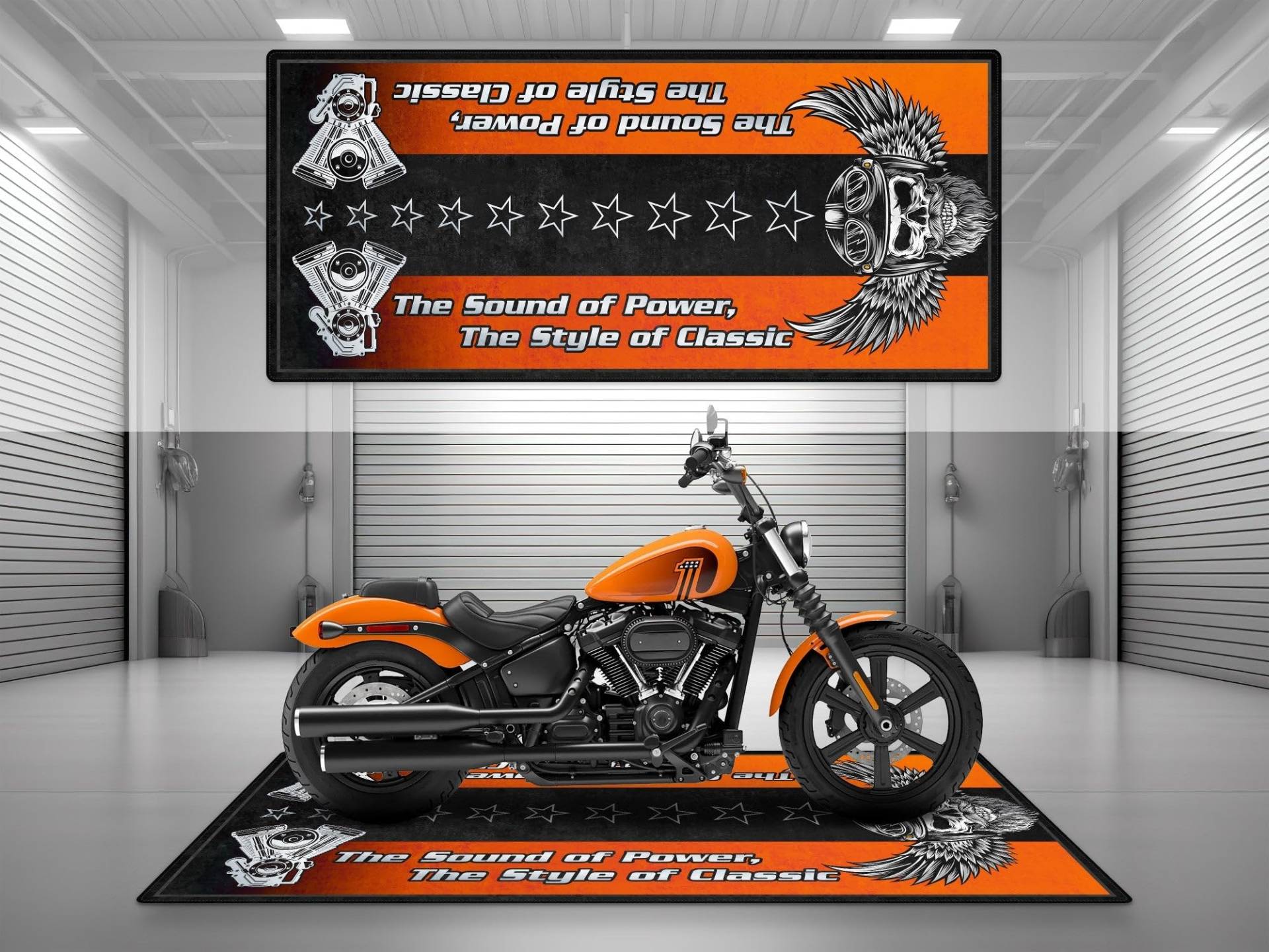 wibeart MPM Motorradmatte für den Style-Schriftzug. Waschbare, rutschfeste, öl- und wasserfeste Parkmatte für Garage, Ausstellungsraum und Werks | Baja Orange - Größe 2 : 102 x 47/260 x 120 cm wibeart MPM Motorradmatte für den Style-Schriftzug. Waschbare, rutschfeste, öl- und wasserfeste Parkmatte für Garage, Ausstellungsraum und Werks | Baja Orange - Größe 2 : 102 x 47/260 x 120 cm von wibeart