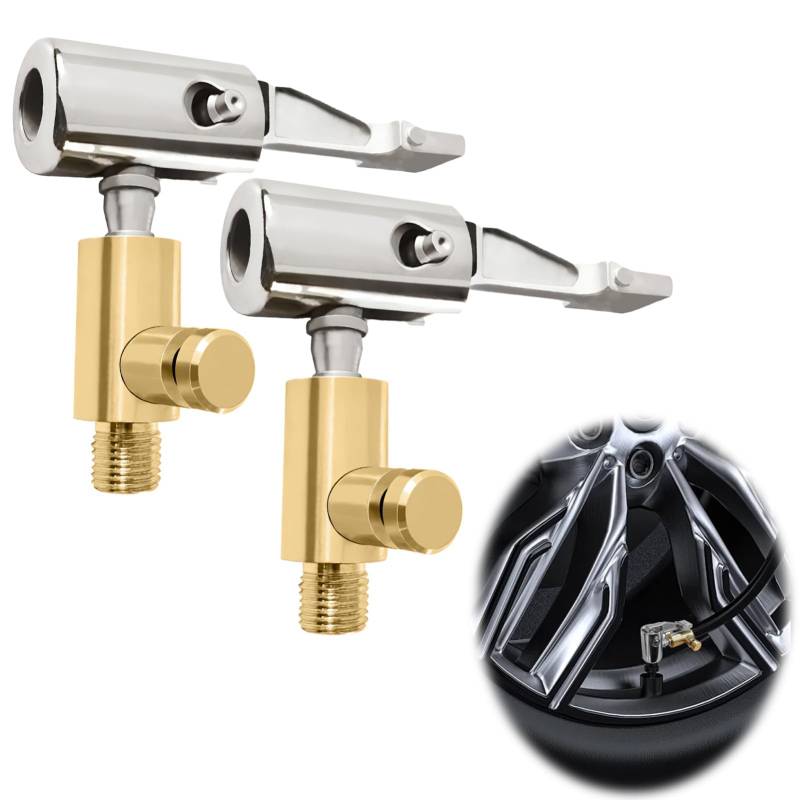 2 Stück Autoventil Adapter,8mm Auto Fahrrad Luftpumpe Adapter Aufblaskopf,Ventil Adapter Ventilverlängerung Autoventil Hebelstecker Air Chucks für Schrader Valve Auto,Motorrad,Fahrrad Reifenventile von witeup
