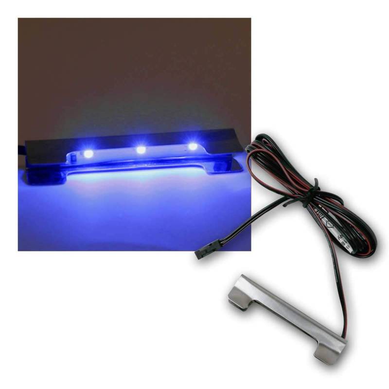 world-trading-net - Metall-Clip Glasbodenbeleuchtung, blau, 12V, 2m Anschlusskabel mit Mini-Stecker von world-trading-net