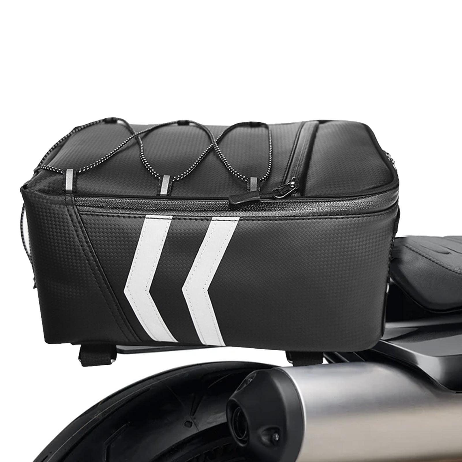 woyufen Motorrad-Hecktasche | Reflektierende Motorrad-Hecktasche,Reflektierende und multifunktionale Rücksitztasche Motorradtasche Gepäckaufbewahrungsrucksack Radfahren Motorradzubehör für Männer von woyufen