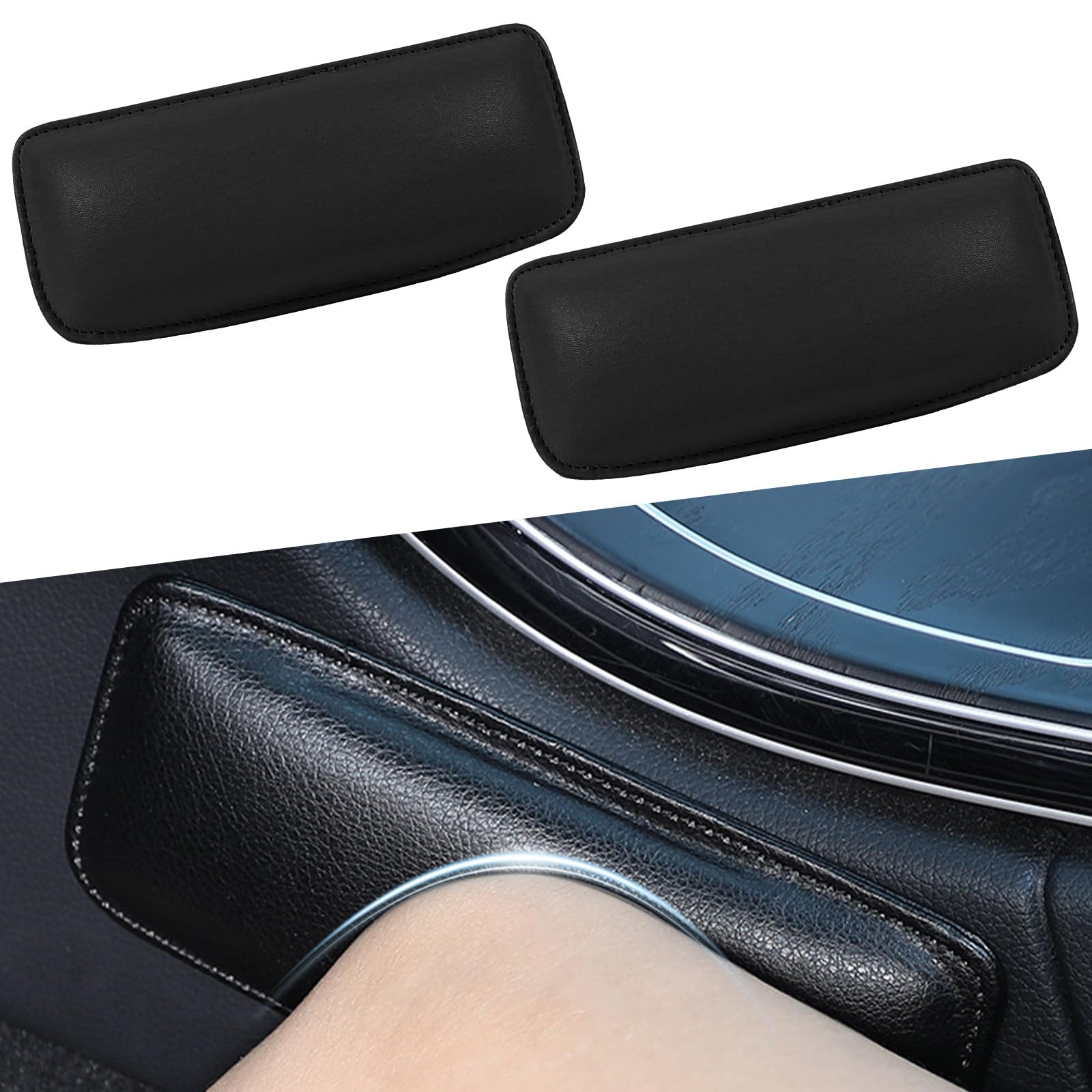 wuyaoyao 2 Stück Autotür-Armlehnen-Pads, weiches Leder, Ellenbogenschützer, Armlehne für Auto, bequemes Auto-Kniekissen, Automobil-Ellenbogen-, Bein-, Oberschenkelstützkissen, Innen-Autozubehör wuyaoyao 2 Stück Autotür-Armlehnen-Pads, weiches Leder, Ellenbogenschützer, Armlehne für Auto, bequemes Auto-Kniekissen, Automobil-Ellenbogen-, Bein-, Oberschenkelstützkissen, Innen-Autozubehör von wuyaoyao