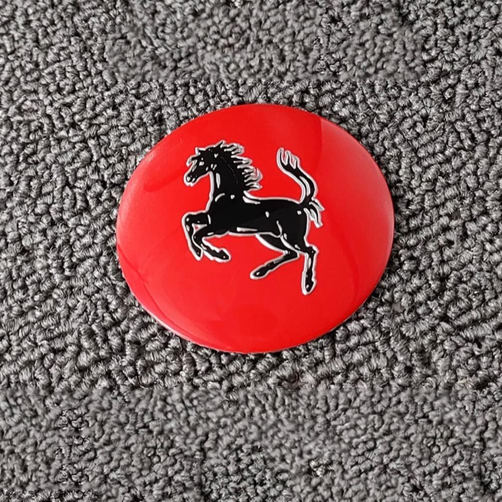 wxjcg 4 stück Auto Radnabenkappen für Ferrari 56mm, Wasserdicht Verschleißfest Radnabe Abdeckung mit Logo Nabenkappen Reifen Felgen Aufkleber,B von wxjcg