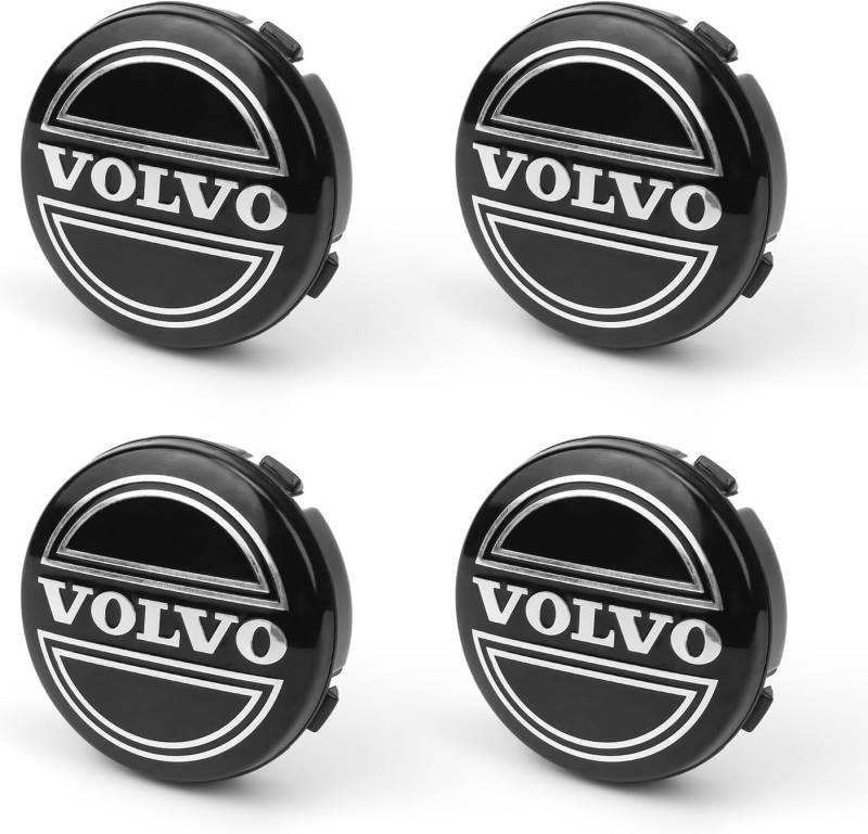 wxjcg 4 stück Auto Radnabenkappen für Volvo XC90 56MM, Wasserdicht Verschleißfest Radnabe Abdeckung mit Logo Nabenkappen Reifen Felgen Aufkleber von wxjcg