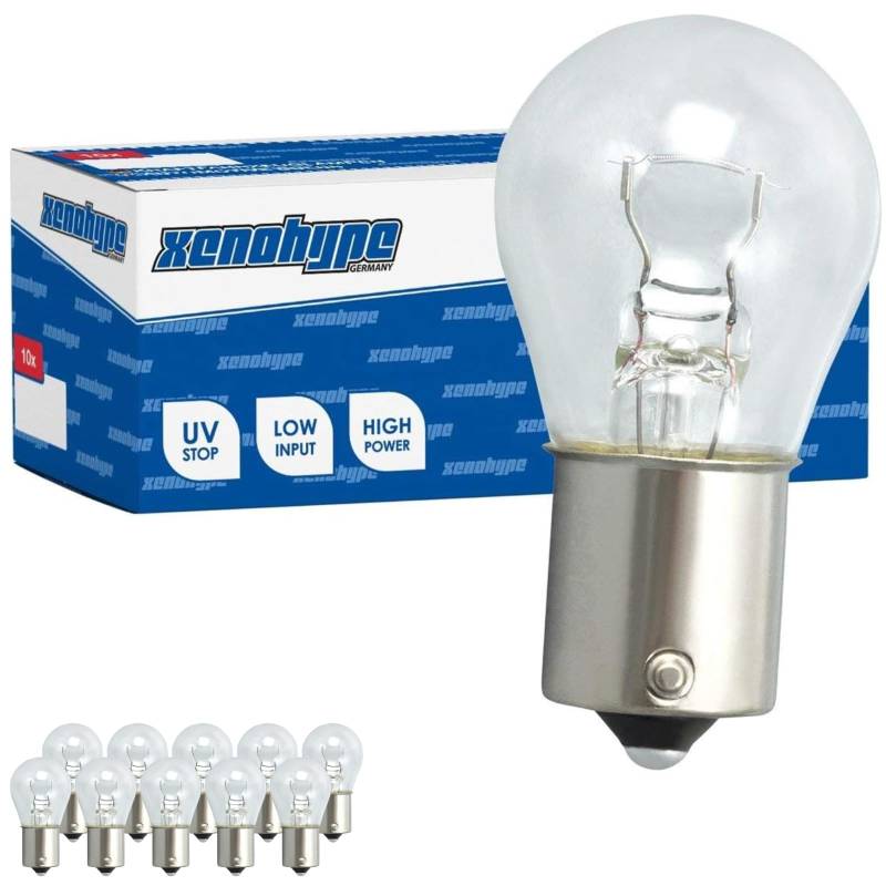 XENOHYPE 10x P21W Premium BA15s 12 V 21 Watt Kugellampen von XENOHYPE