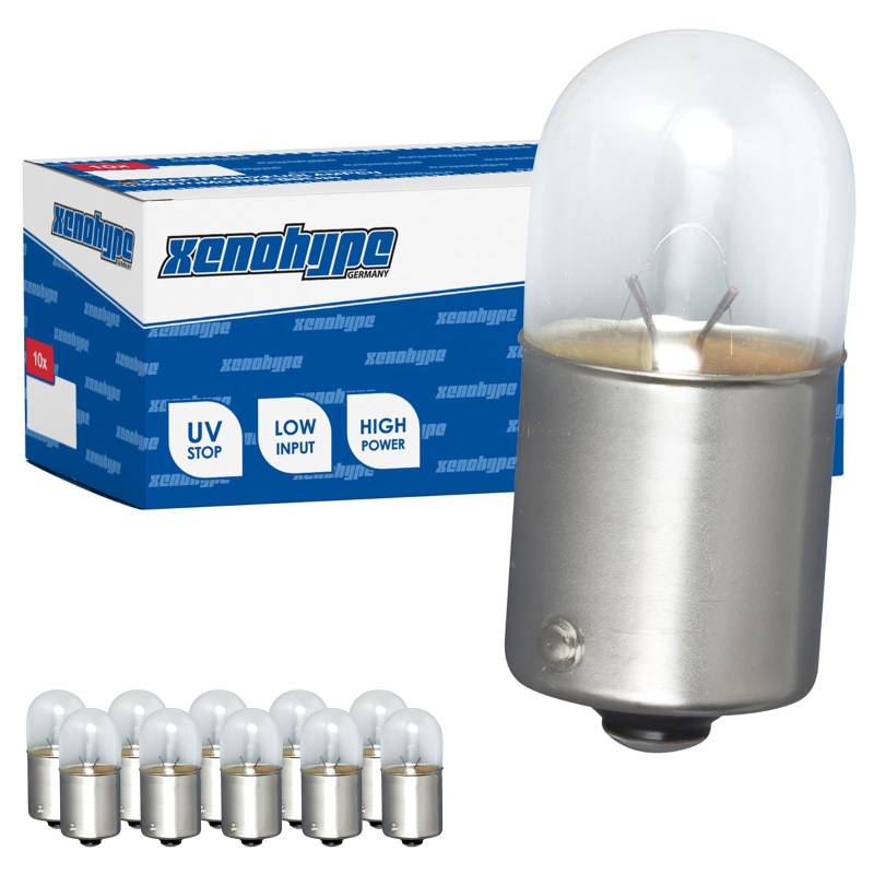 XENOHYPE 10x R10W Premium BA15s 12 V 10 Watt Kugellampe von XENOHYPE