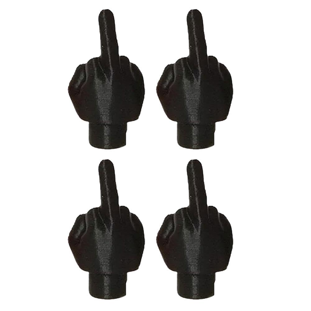 Mittelfinger Vorbau 4Pcs Lustige Streich Mittelfinger Reifen Kappen, Universal Auto Rad Staub Caps Reifen Abdeckung Vorbau von xiaoban