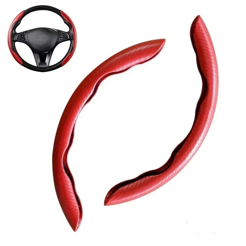 Lenkradabdeckung aus Carbonfaser kompatibel mit dem Mercedes-Benz C-Class 2014–2021 - Ultradünn & atmungsaktiv | Sportliches Design mit Rutschfester Segmentierung | klick-Montage,Red Lenkradabdeckung aus Carbonfaser kompatibel mit dem Mercedes-Benz C-Class 2014–2021 - Ultradünn & atmungsaktiv | Sportliches Design mit Rutschfester Segmentierung | klick-Montage,Red von xiaodiao