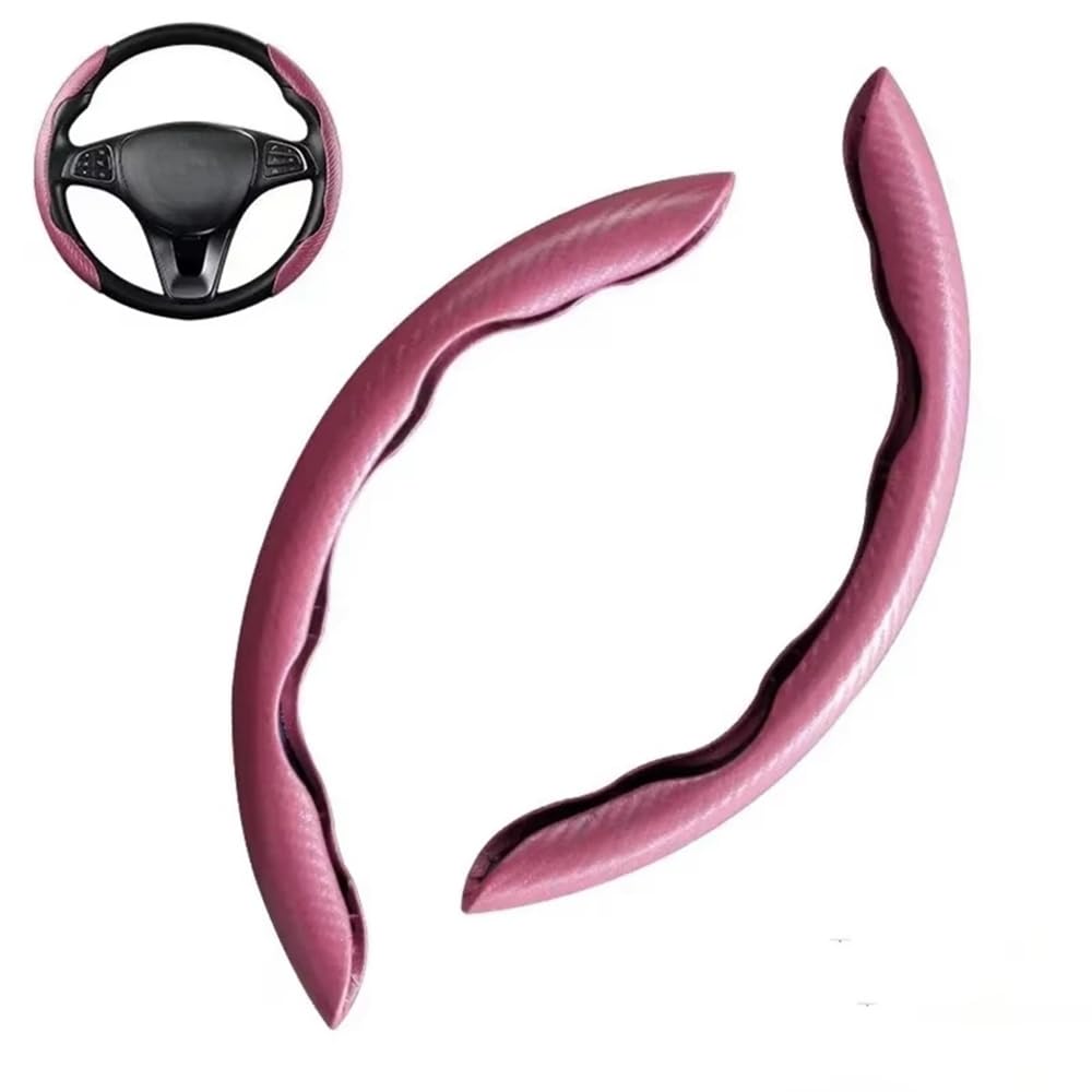 Lenkradabdeckung aus Carbonfaser kompatibel mit dem Mercedes-Benz C-Class 2021–2025 - Ultradünn & atmungsaktiv | Sportliches Design mit Rutschfester Segmentierung | klick-Montage,Pink Lenkradabdeckung aus Carbonfaser kompatibel mit dem Mercedes-Benz C-Class 2021–2025 - Ultradünn & atmungsaktiv | Sportliches Design mit Rutschfester Segmentierung | klick-Montage,Pink von xiaodiao