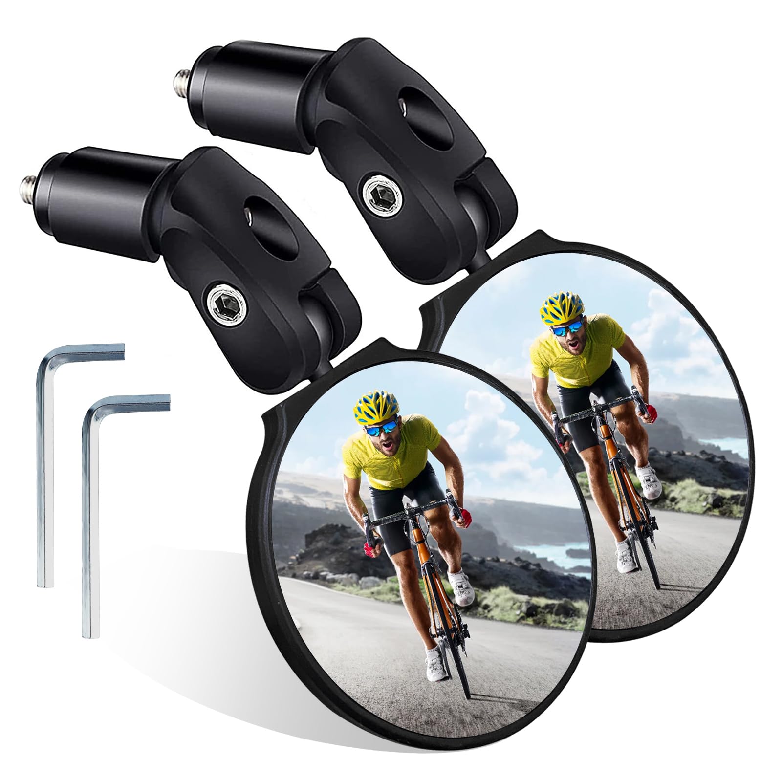 2 Stück Fahrradspiegel für Lenker,360° Drehbar Rückspiegel Fahrrad,Fahrrad Spiegel Set für Mountainbikes,Rennrad, Lenker 17mm-21mm,Edelstahl-Spiegel 2 Stück Fahrradspiegel für Lenker,360° Drehbar Rückspiegel Fahrrad,Fahrrad Spiegel Set für Mountainbikes,Rennrad, Lenker 17mm-21mm,Edelstahl-Spiegel von xiaowanwan