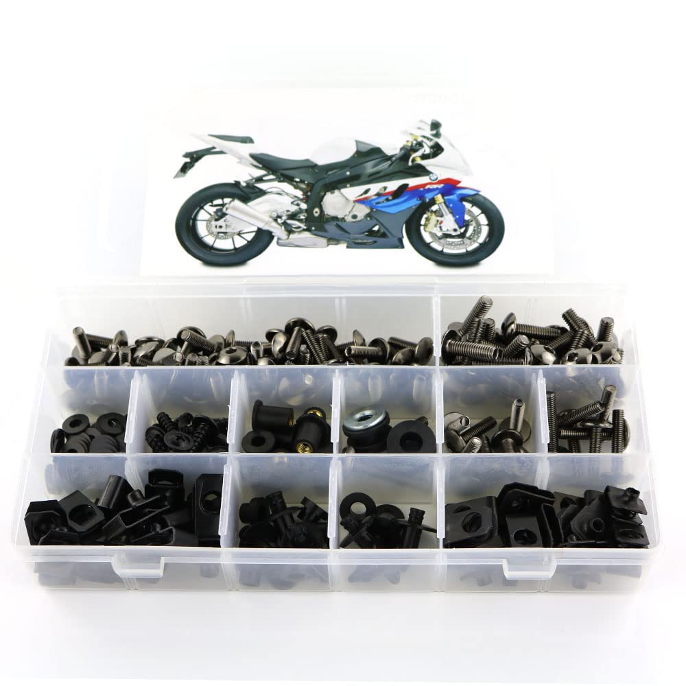 Xitomer Aftermarket Verkleidungsschrauben-Sets, passend für BMW S1000RR 2009–2014, Montagesets Unterlegscheiben/Muttern/Befestigungen/Clips/Ösen (Titan) von xitomer