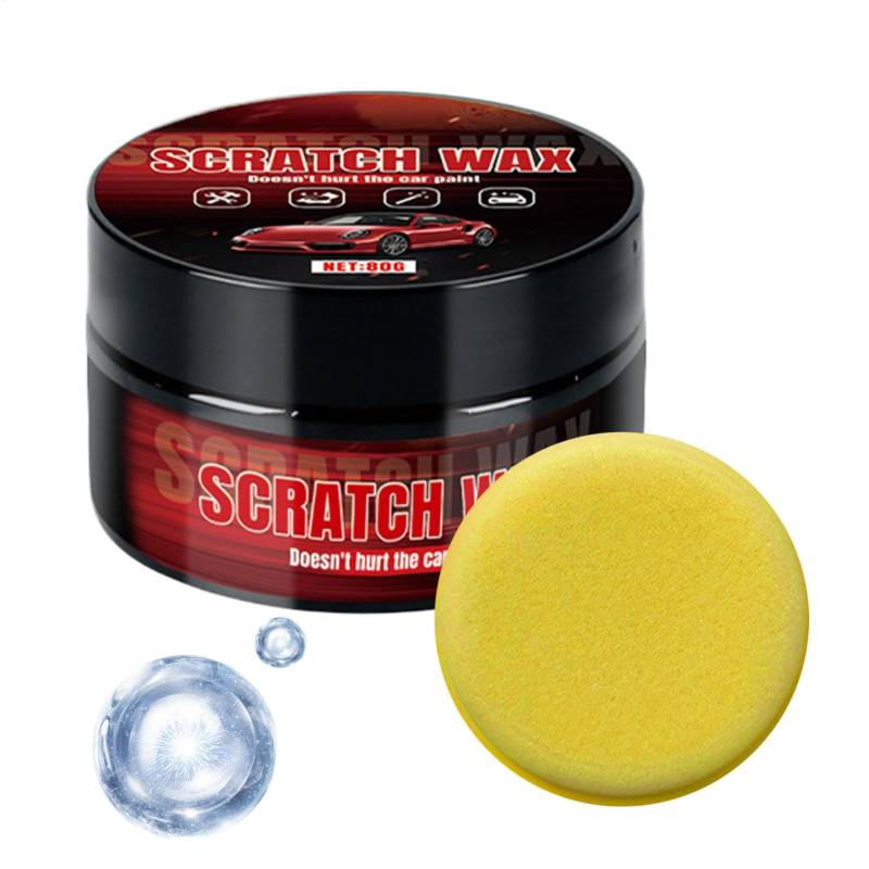 yanzisura Auto Kratzer Entferner Autolack Reparatur Polieren Paste Polierwachs Und Schwamme Kratzerentferner Für Autos, Tiefen Kratzer Reparatur Creme Hochglanz Lackpolitur Autopflege Für Alle Lacke von yanzisura