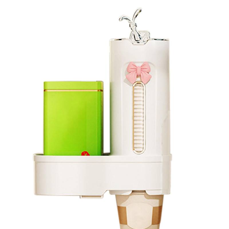 ycezw Wandhalterung Becherhalter | Hängender Mundspülbecherspender - Dekorative Wasserbecher Aufbewahrungsbox mit Tablett, Klebender Wasserkühler Getränkehalter für Zuhause und Studio von ycezw