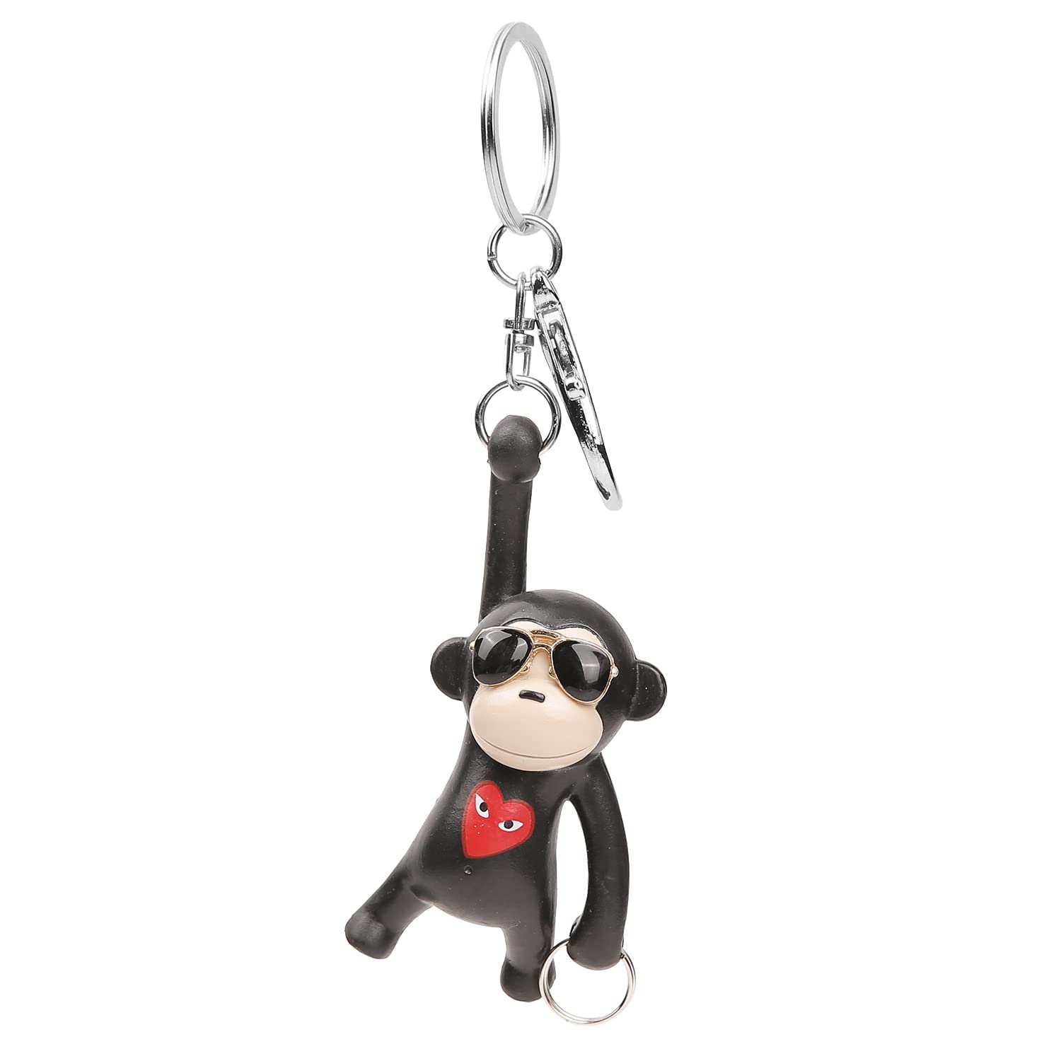 ygmoner Coole Affe Schlüsselanhänger, Taschenanhänger Charm (schwarz) von ygmoner