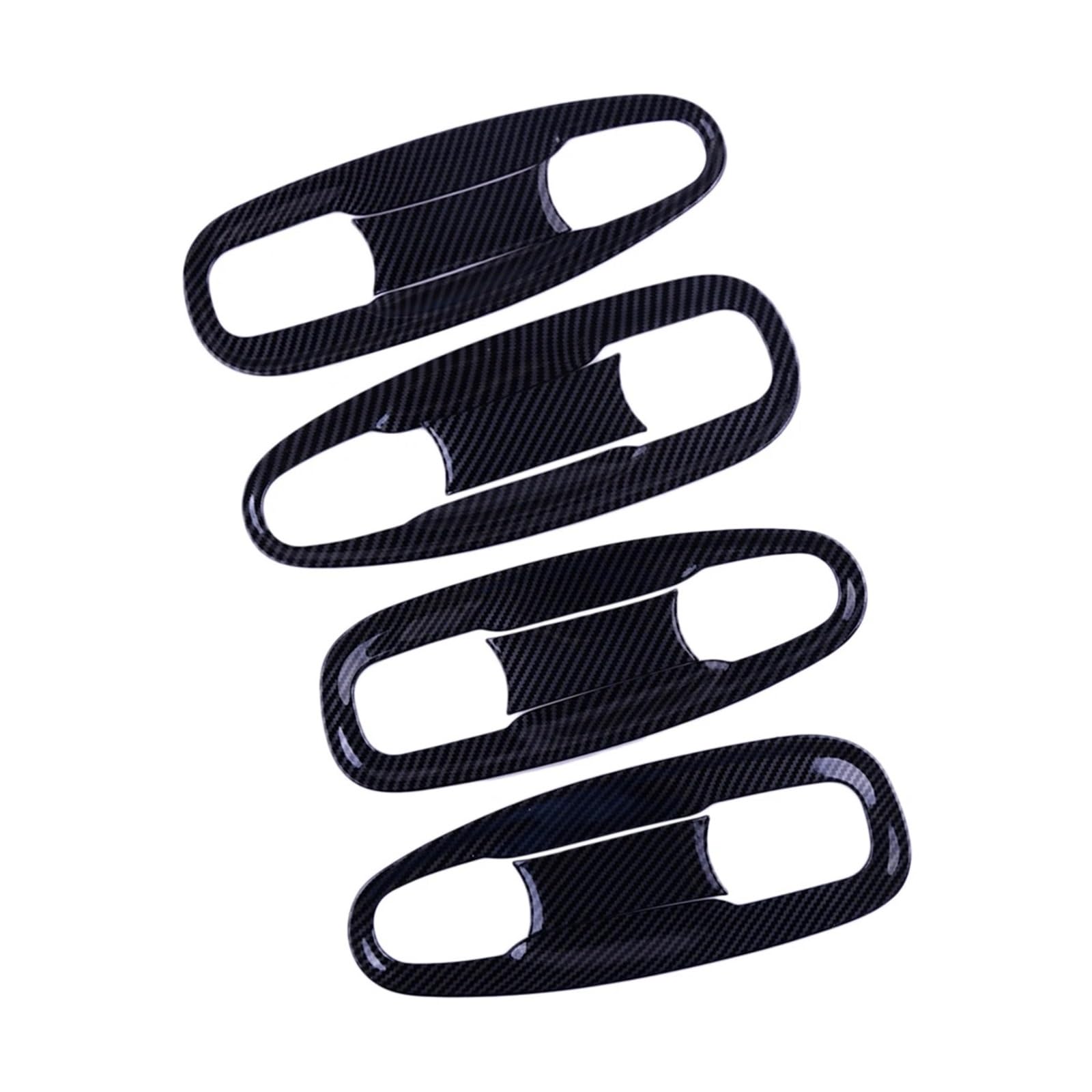 yhyttr 1 Satz Außentürgriffschalen-Cup-Abdeckungen, passend for Toyota, Land Cruiser Prado FJ150 2010–2019, ABS im Kohlefaser-Stil Dekorativer Aufkleber für Türgriffabdeckungen von yhyttr