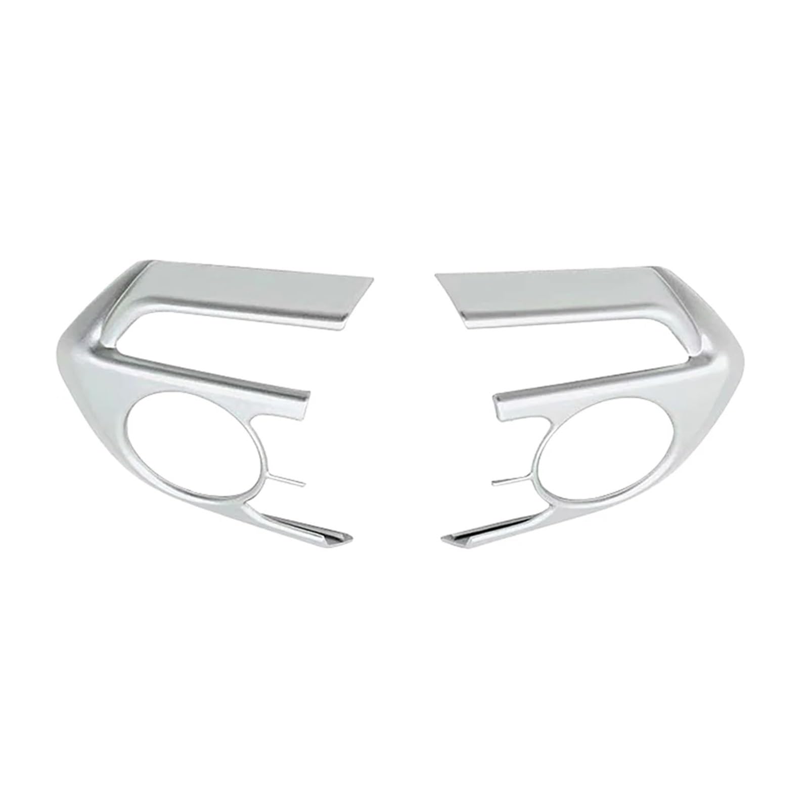 yhyttr 2 STÜCKE Auto-Lenkrad-Tastenfeldabdeckung, passend for Toyota, RAV4 Corolla E210 2019-2022 RAV 4 XA50 Zubehöraufkleber Lenkrad-Akzentaufkleber(Silver) von yhyttr