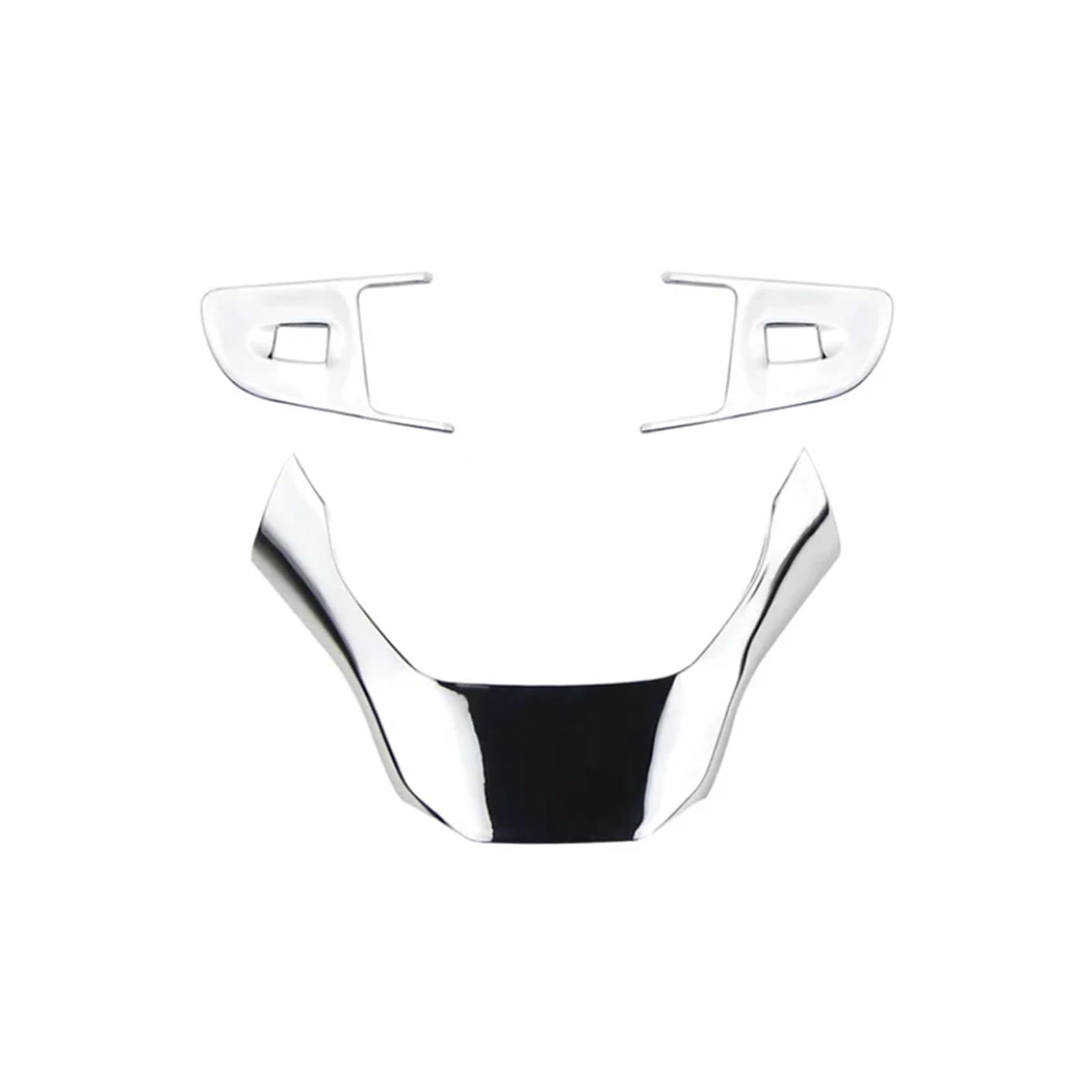 yhyttr 3-teiliges/Set Auto-Lenkradverkleidung, passend for Peugeot, 408 2014–2019, Mittelkonsolen-Styling, Autozubehör Lenkrad-Akzentaufkleber(ABS silver) von yhyttr