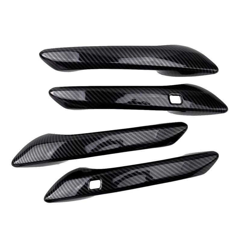 yhyttr 4 teile/satz Auto Türgriff Panel Abdeckung Trim, Fit for Hyundai, Sonata DN8 2020 Carbon Faser Textur Dekorativer Aufkleber für Türgriffabdeckungen von yhyttr
