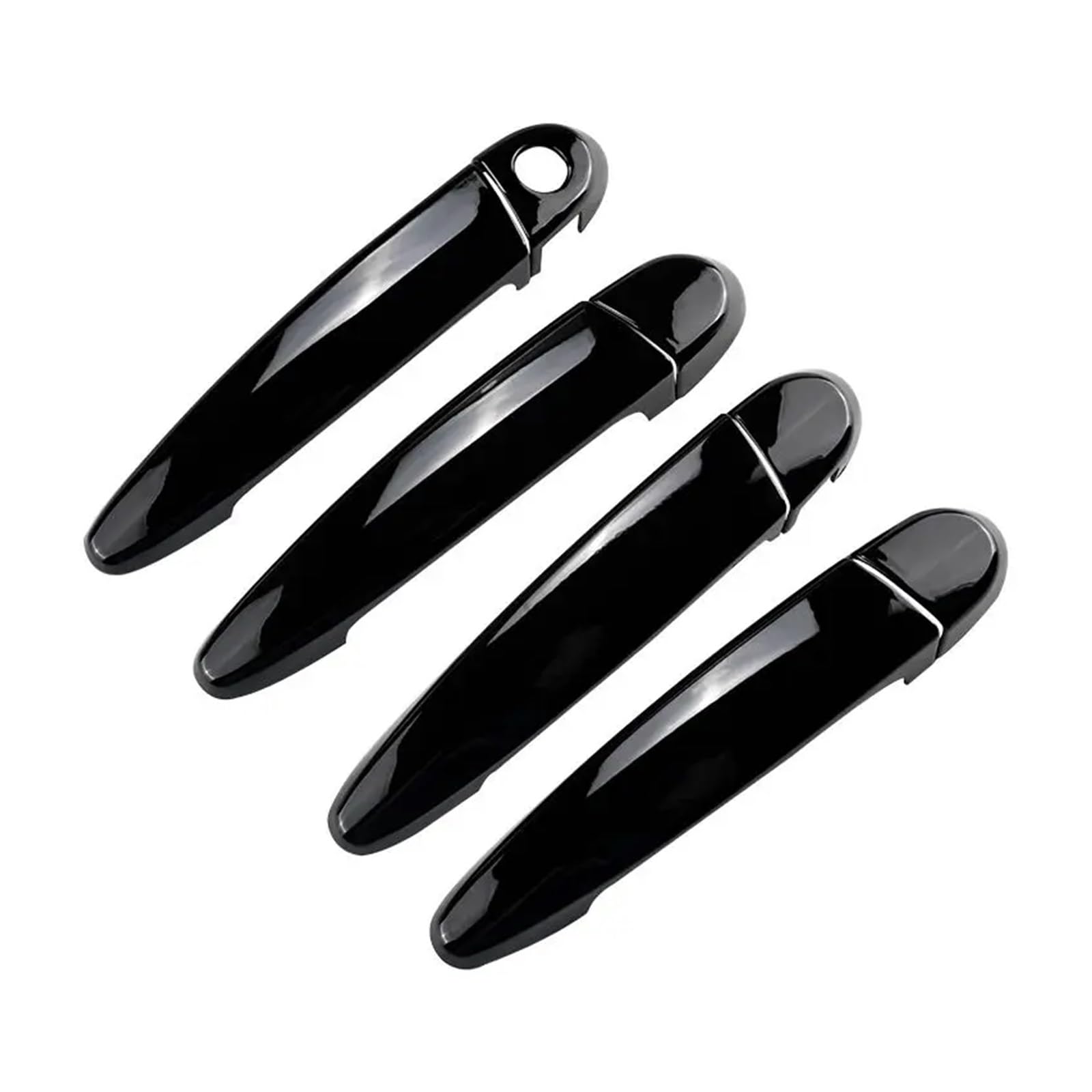 yhyttr Aufkleber for Autotürgriffabdeckung, passend for 2er-Serie, F46 F45 F23 F22 F87 2013–2015, glänzendes schwarzes Chrom-Styling-Zubehör Dekorativer Aufkleber für Türgriffabdeckungen(Black) von yhyttr