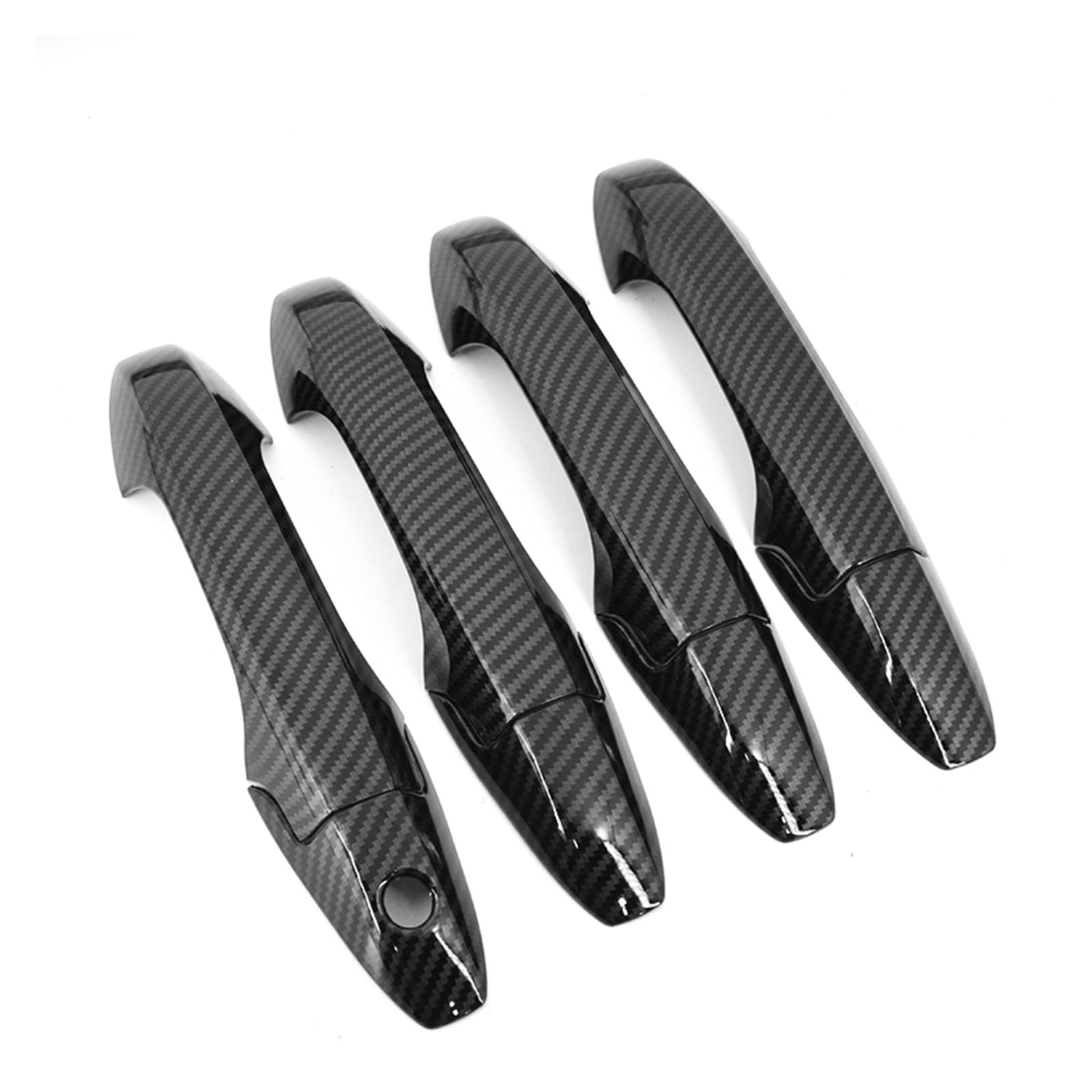 yhyttr Aufkleber for Autotürgriffabdeckung, passend for CRV, CR-V 2007–2011, Chrom-Kohlefaser-Zubehör Dekorativer Aufkleber für Türgriffabdeckungen(Black) von yhyttr