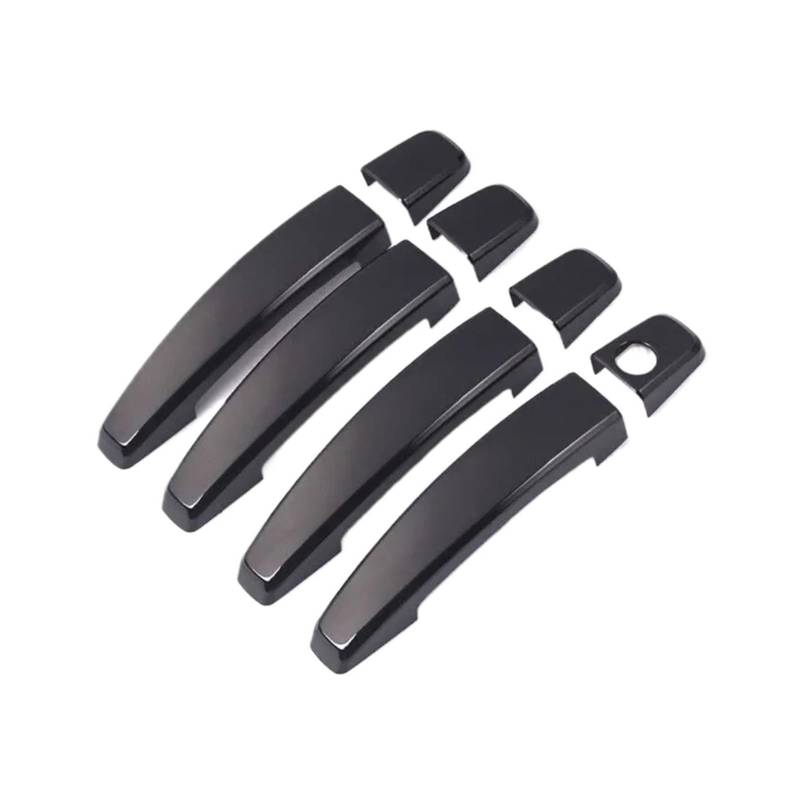 yhyttr Aufkleber for Autotürgriffabdeckung, passend for Opel, Antara 2006–2015, Vauxhall Antara, Chrom-Schwarz-Styling-Zubehör Dekorativer Aufkleber für Türgriffabdeckungen(Black) von yhyttr