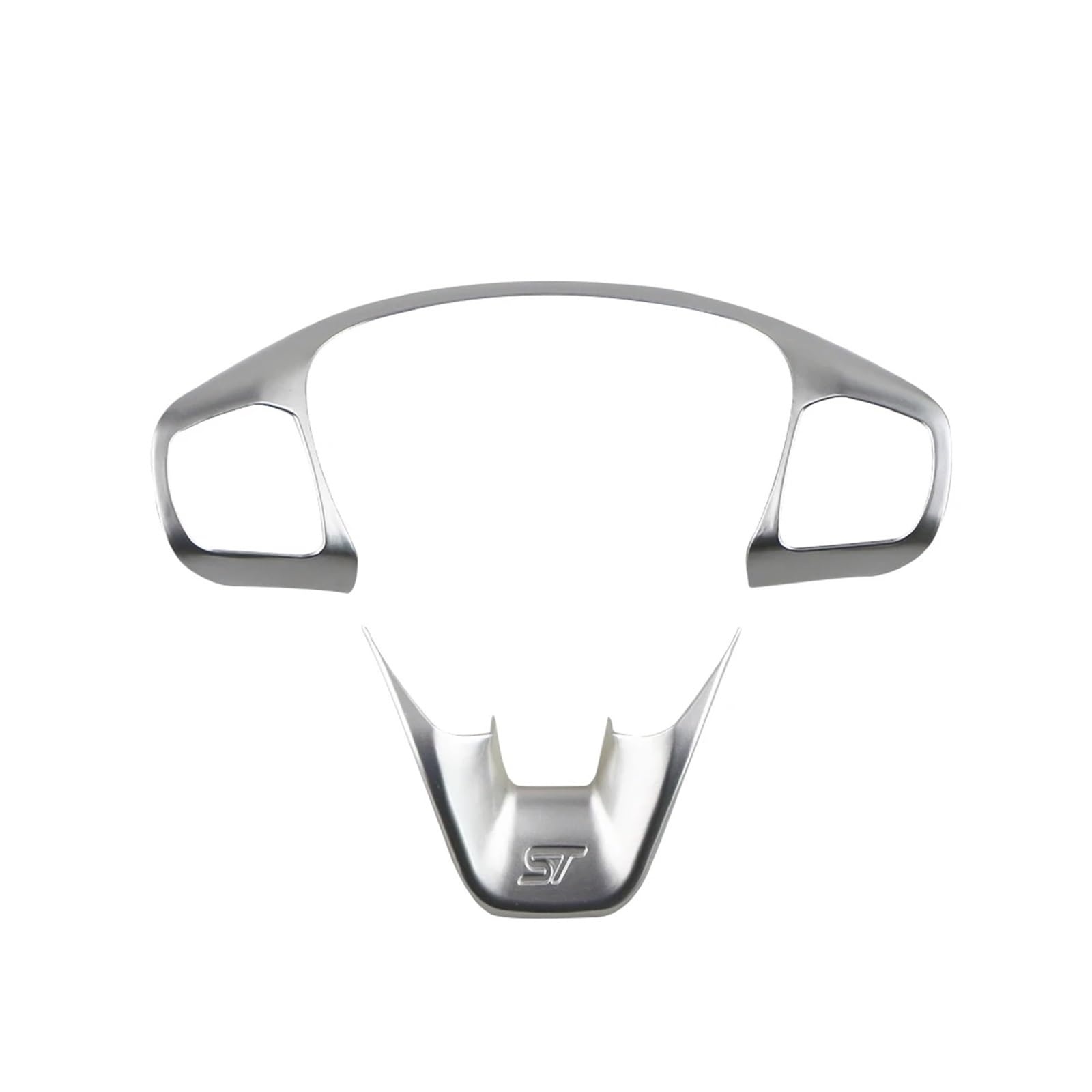 yhyttr Aufkleber for Lenkradabdeckungen, passend for Ford, Fiesta MK8 2017–2020, Focus MK4 ST 2019–2021, Autozubehör Lenkrad-Akzentaufkleber(Silver) von yhyttr