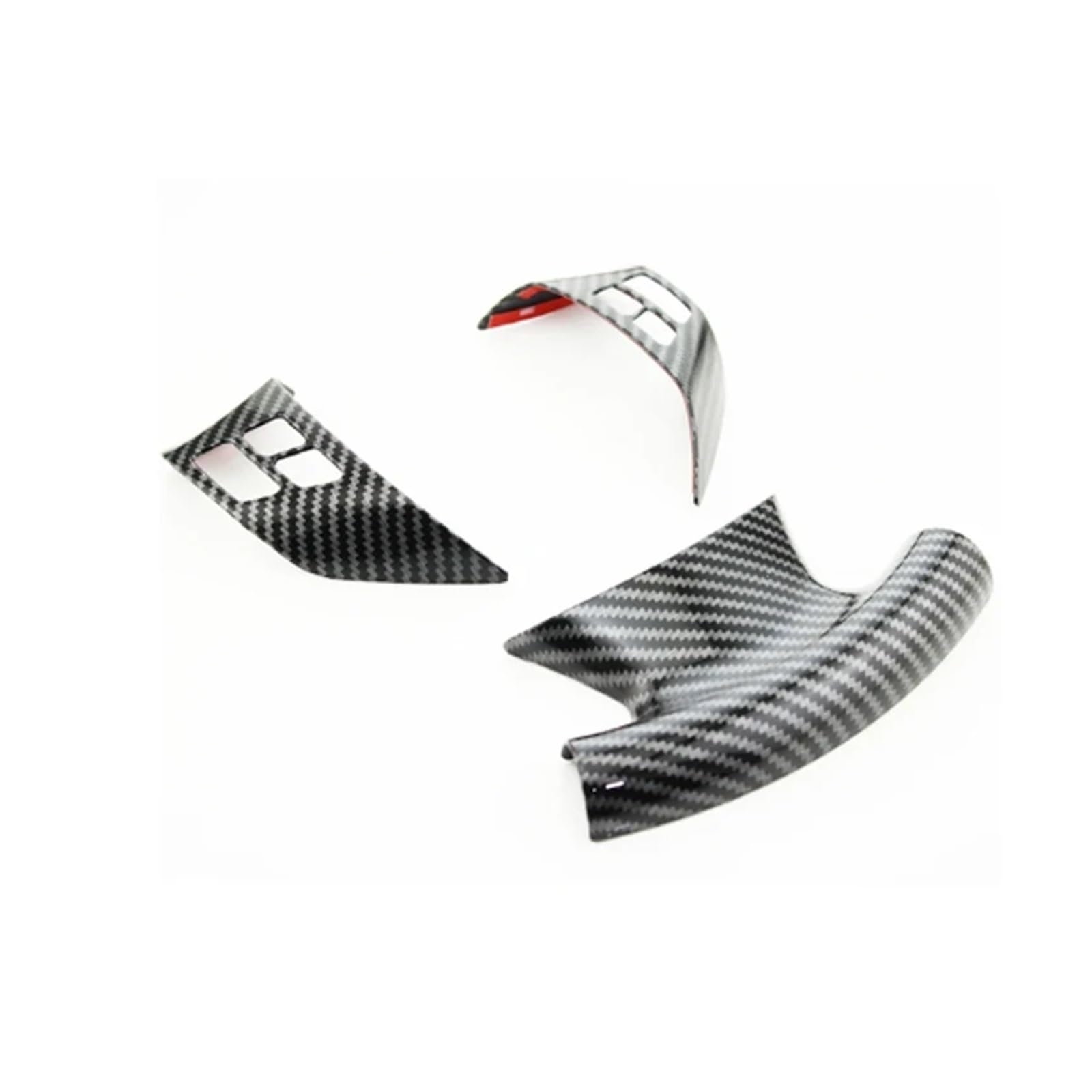 yhyttr Aufkleber for die Lenkradabdeckung des Autos, passend for 1er 3er E87 E90 E92 E93 2005–2012, Autozubehör, Innenraum Lenkrad-Akzentaufkleber(ABS Carbon Fiber) von yhyttr
