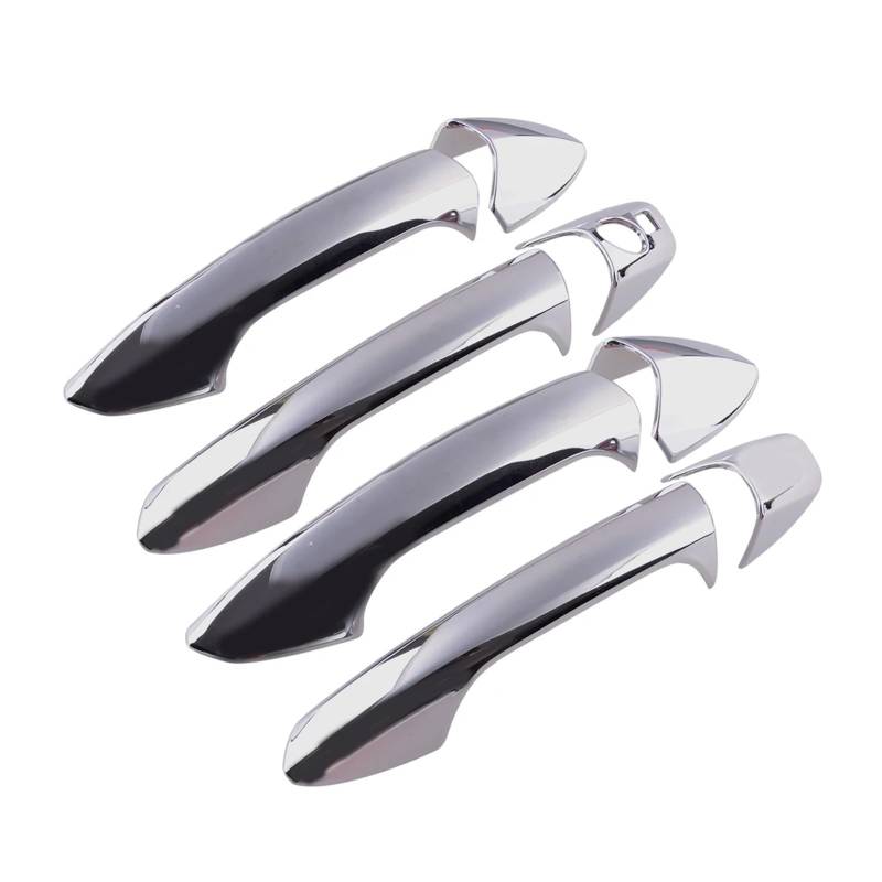 yhyttr Außentürgriff-Abdeckungsverkleidung, passend for B, CE GLK ML CLA W246 W204 W212 X204 W166 W117 LHD, silberfarbenes Chrom-Kappen-Set Dekorativer Aufkleber für Türgriffabdeckungen von yhyttr